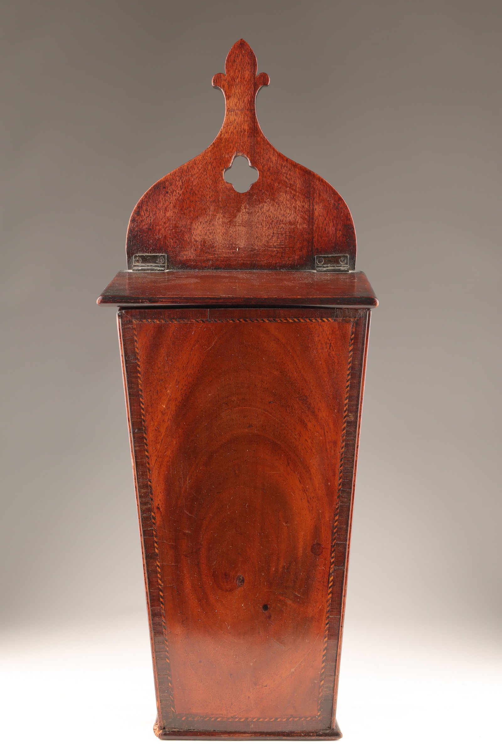Antique Georgian Parquetry Banded Candle Box (1 of 6)