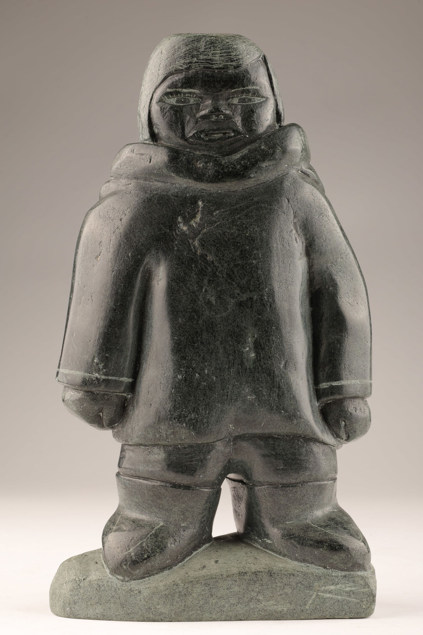 Vintage Inuit Carved Soapstone Figure Signed (1 of 5)