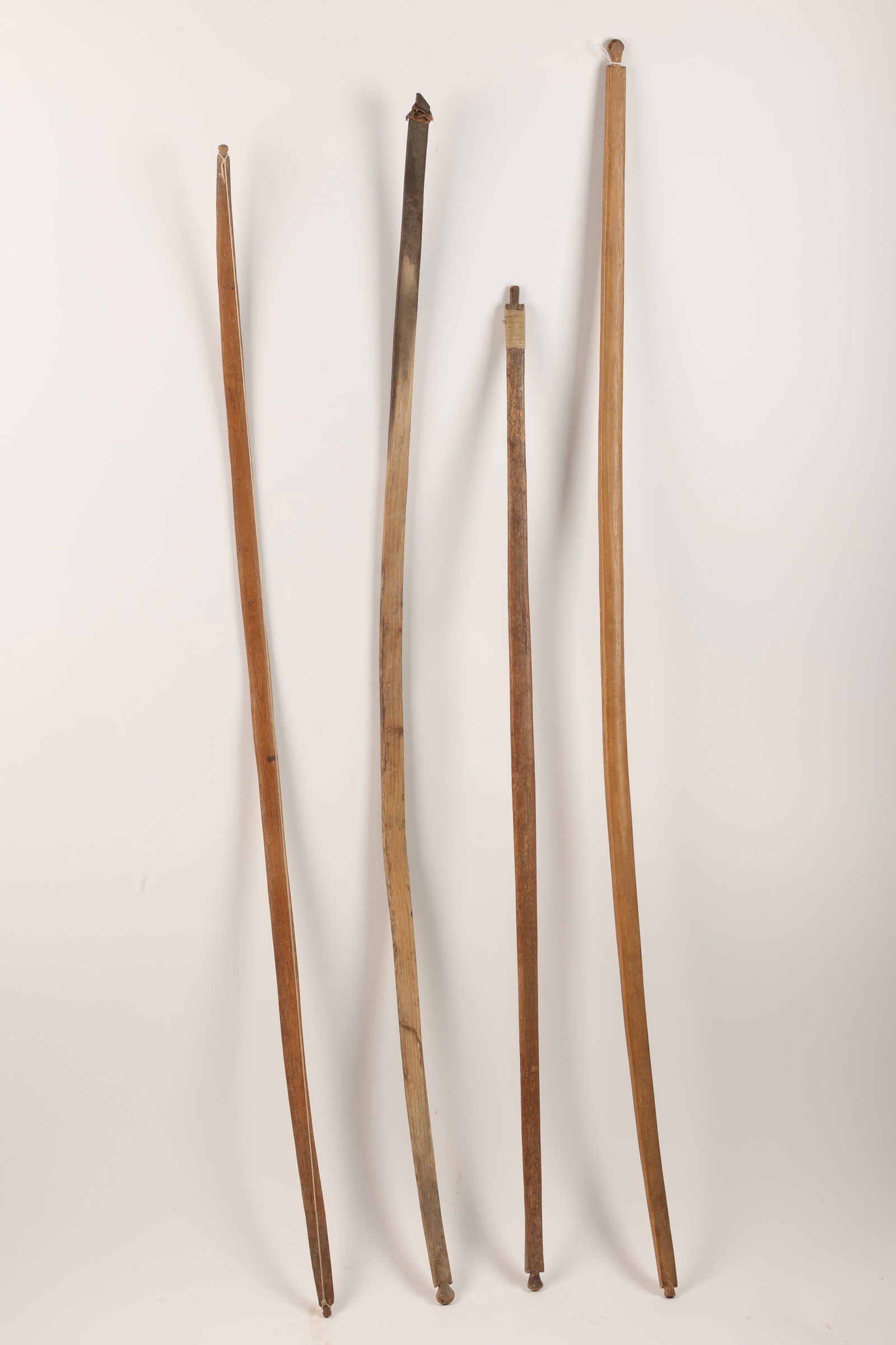 Lot 19th C Native American Ojibwe Hickory Bows (1 of 7)