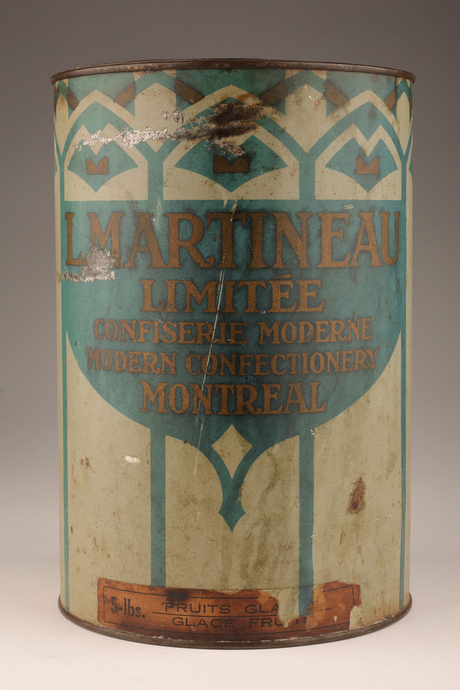 Antique Montreal Nouveau Deco Painted Candy Tin (1 of 4)