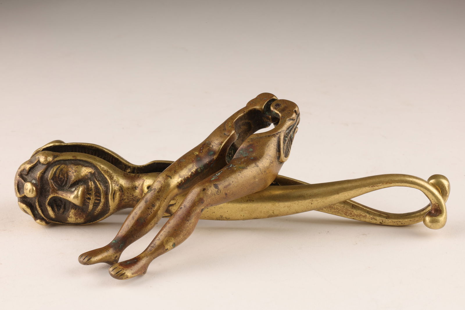 2 Antique Brass Nutcrackers / Jester and Lady Legs (1 of 5)