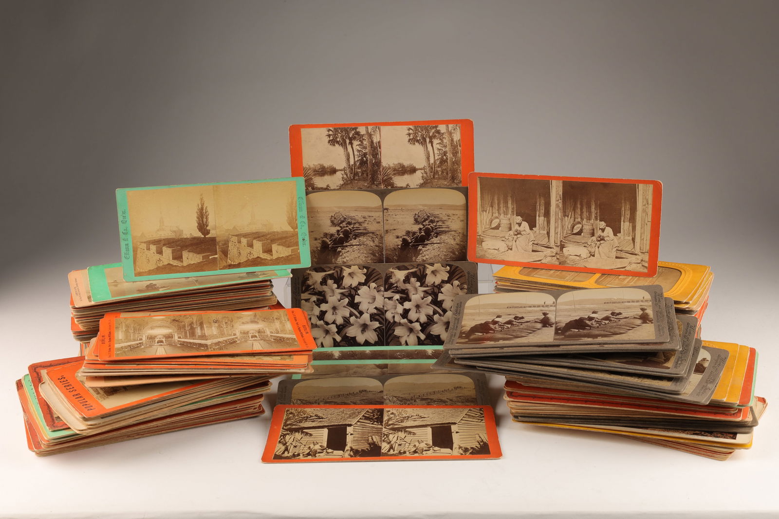 Huge Lot Stereoscopic Cards, USA, Canada, Military (1 of 8)