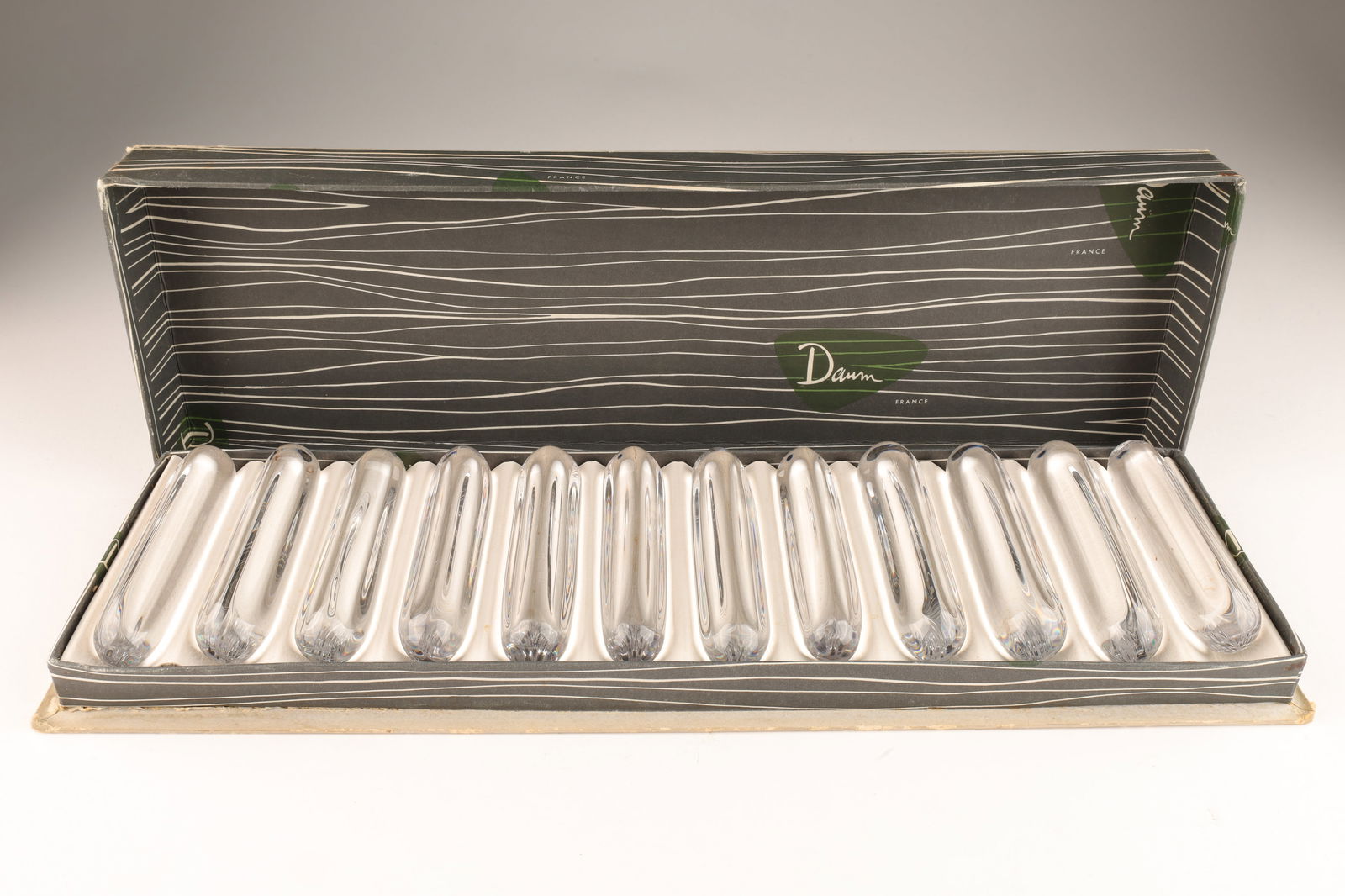 Set of 12 Vintage DAUM France Crystal Knife Rests (1 of 6)