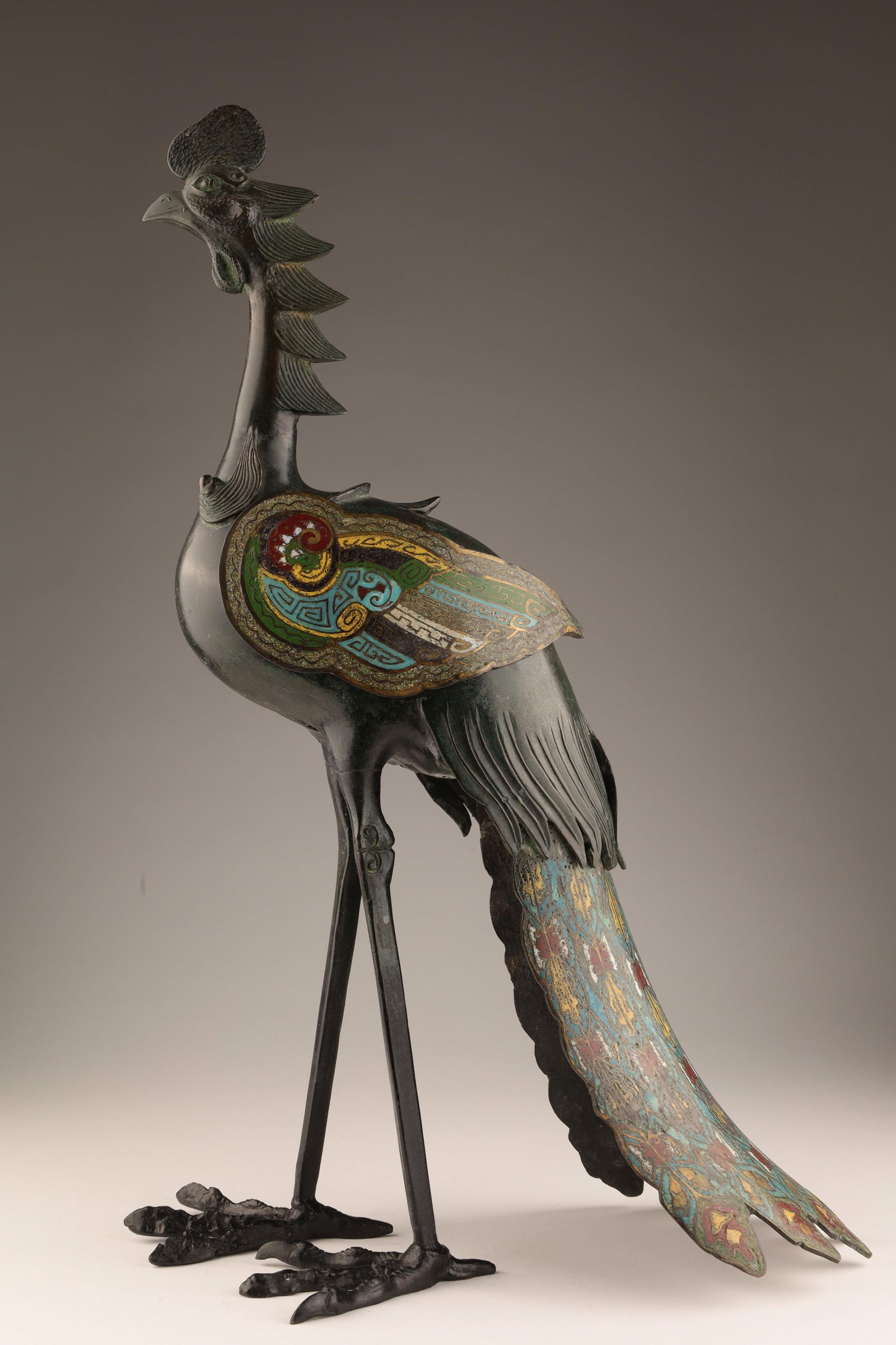 Chinese or Japanese Bronze Enamel Censer Bird (1 of 10)