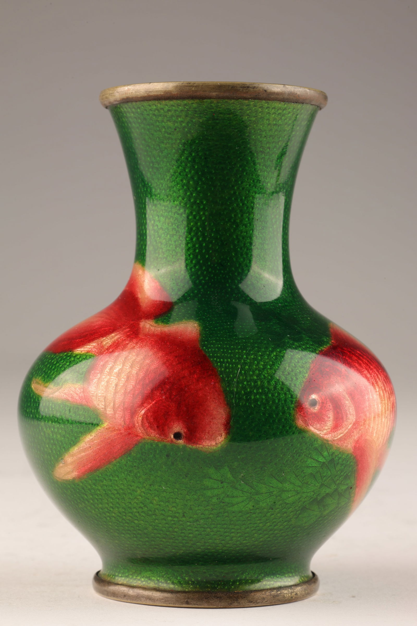 Japanese Ginbari Fish Vase Signed Ogasawara Shuzo (1 of 10)