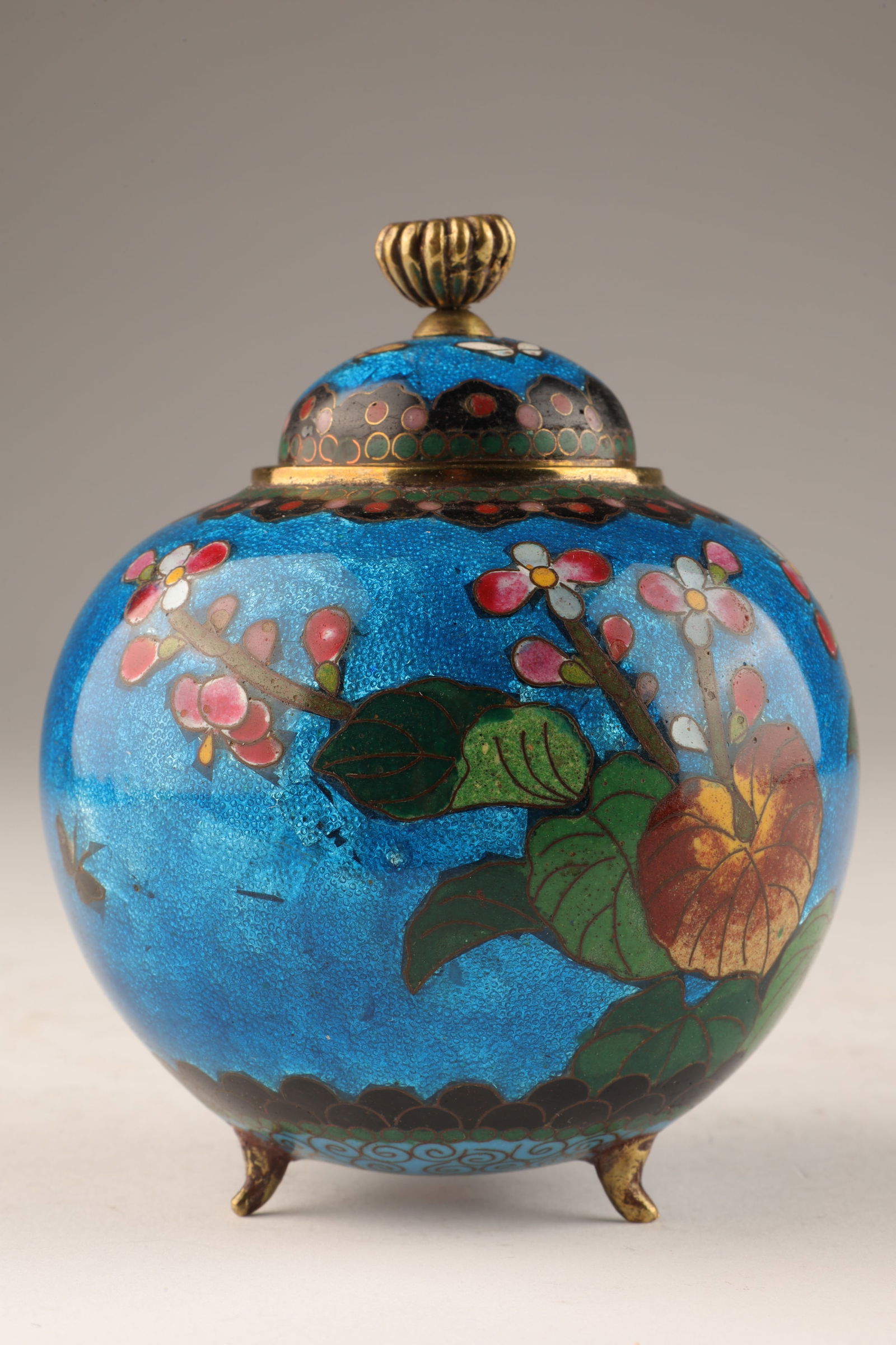 Antique Japanese Cloisonne Ginbari Censer (1 of 10)