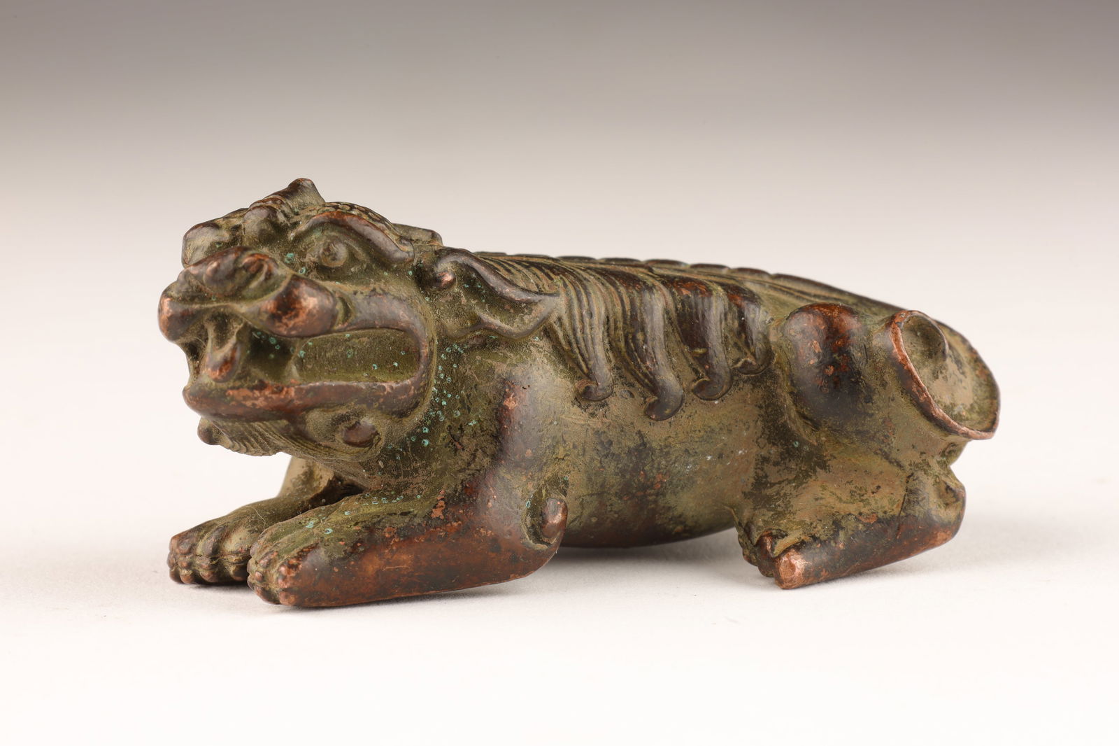 Antique Chinese Bronze Pixiu Dragon Statue (1 of 7)