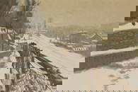 John Little Montreal Winter Railroad Scene