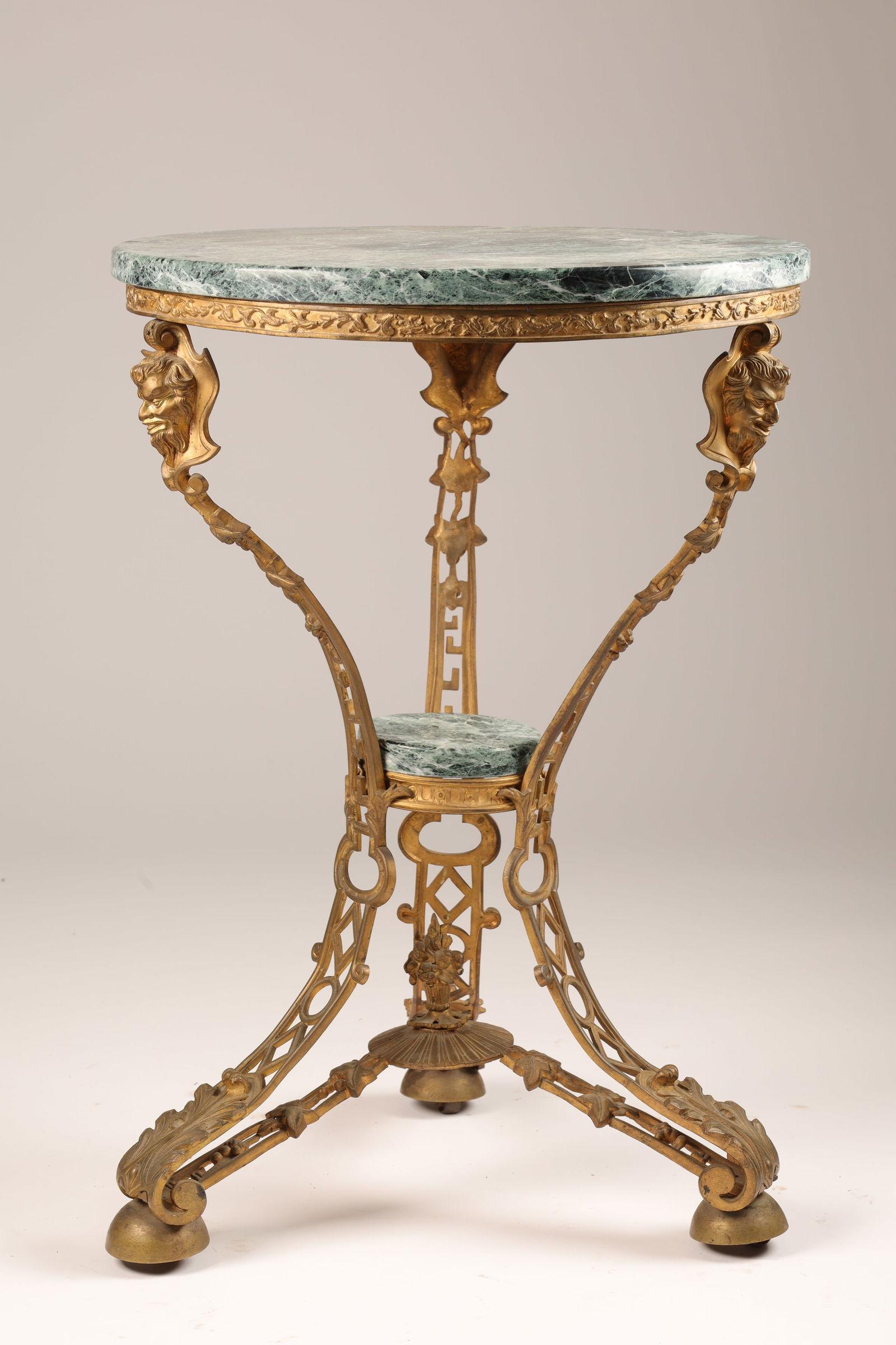 Antique French Gilt Bronze Marble Gueridon Table (1 of 7)