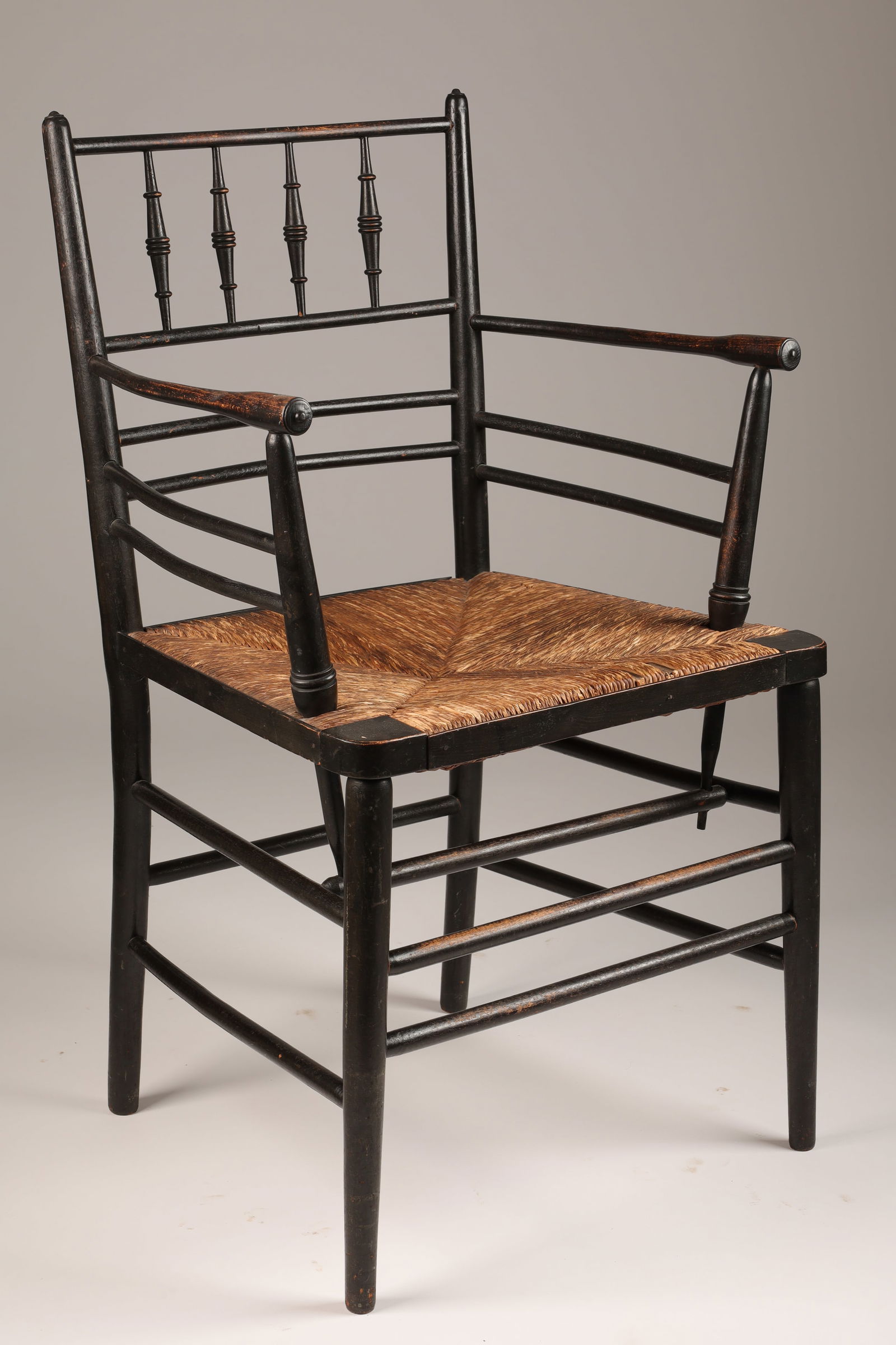 19th C Ebonized William Morris Sussex Armchair (1 of 8)