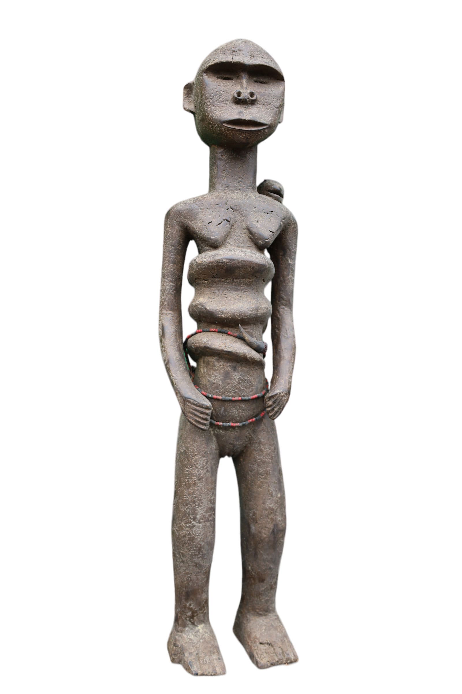 Rare African Lobi Statue with Coiling Snake (1 of 5)