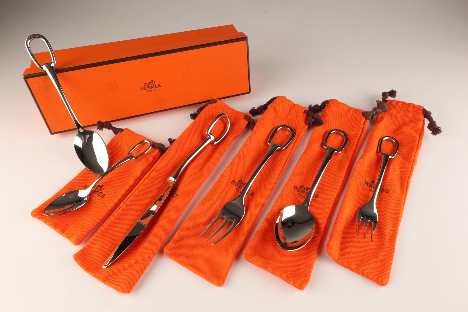 6 Pcs Hermes Attelage Stainless Steel Flatware (1 of 8)