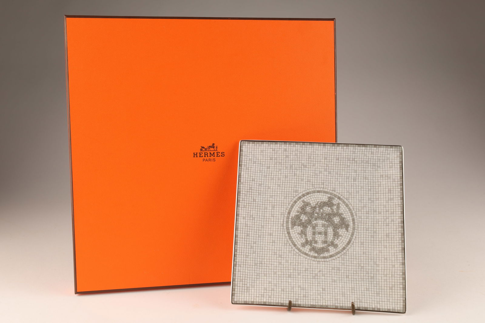 Hermes Mosaique Au 24 Platinum Square Plate No. 3 (1 of 8)