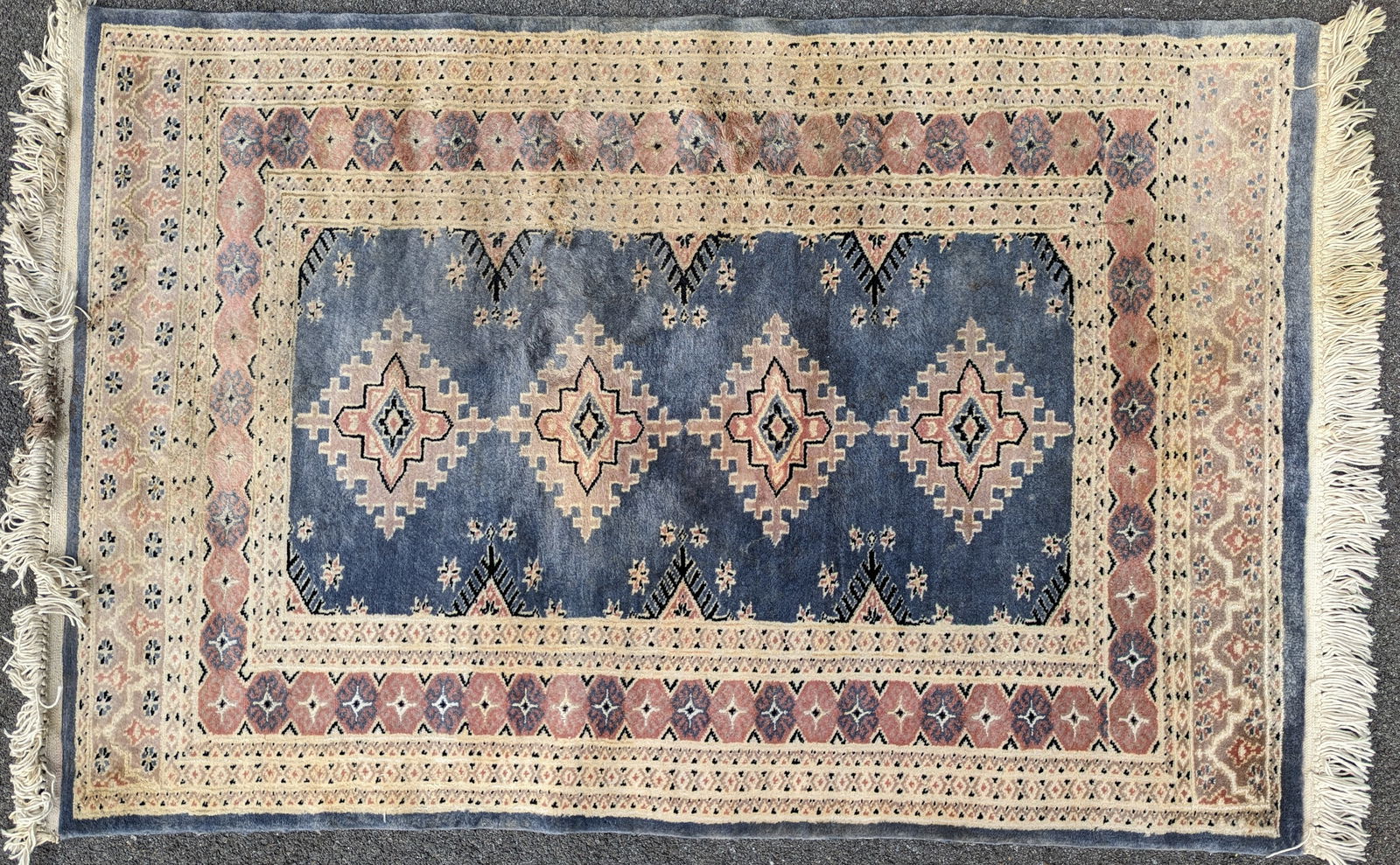Boukkara Bokhara Wool Blue Ground Small Area Rug (1 of 4)