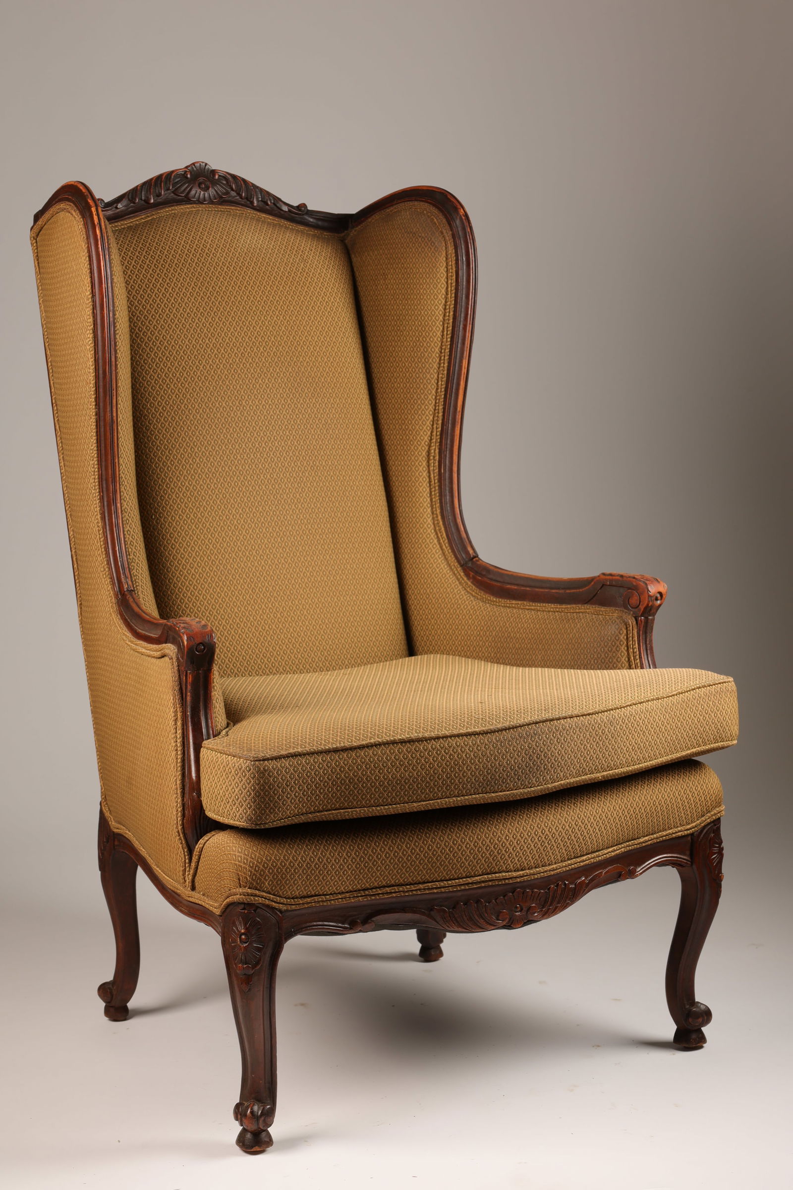 French Louis XV Style Wingback Bergere Chair (1 of 4)