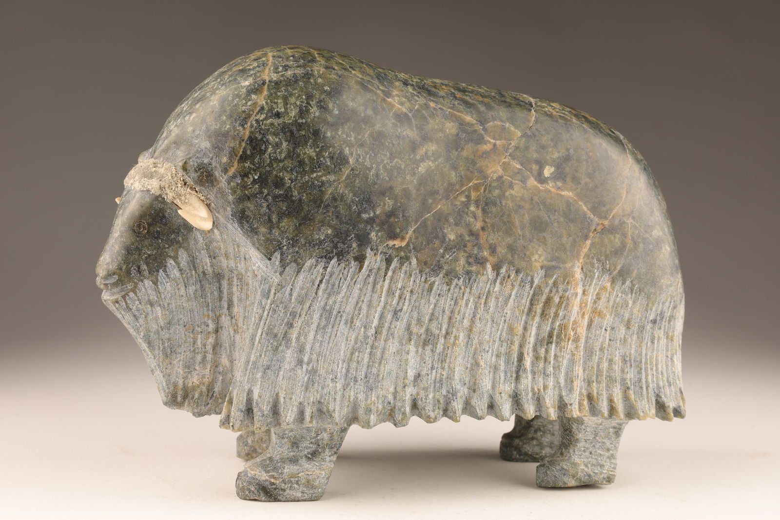 Inuit Carved Soapstone Muskox Simeonie Killiktee (1 of 8)