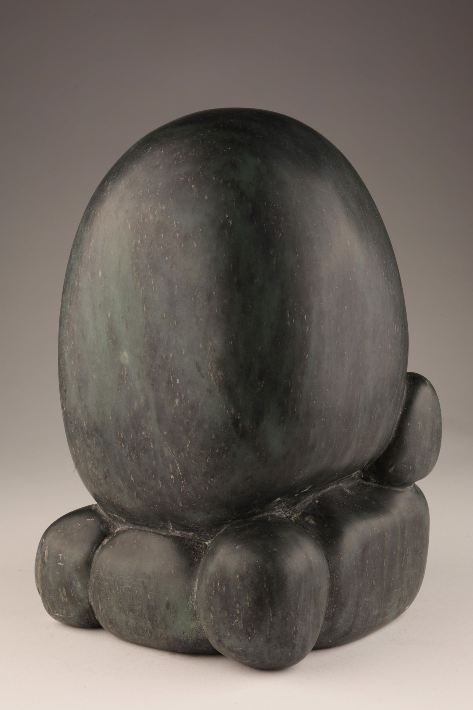 Large Inuit Soapstone Carved Turtle with Egg (1 of 4)