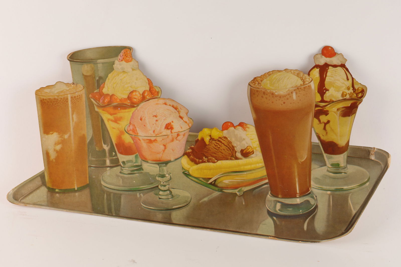 MCM Die Cut Cardboard Ice Cream Display Sign (1 of 6)
