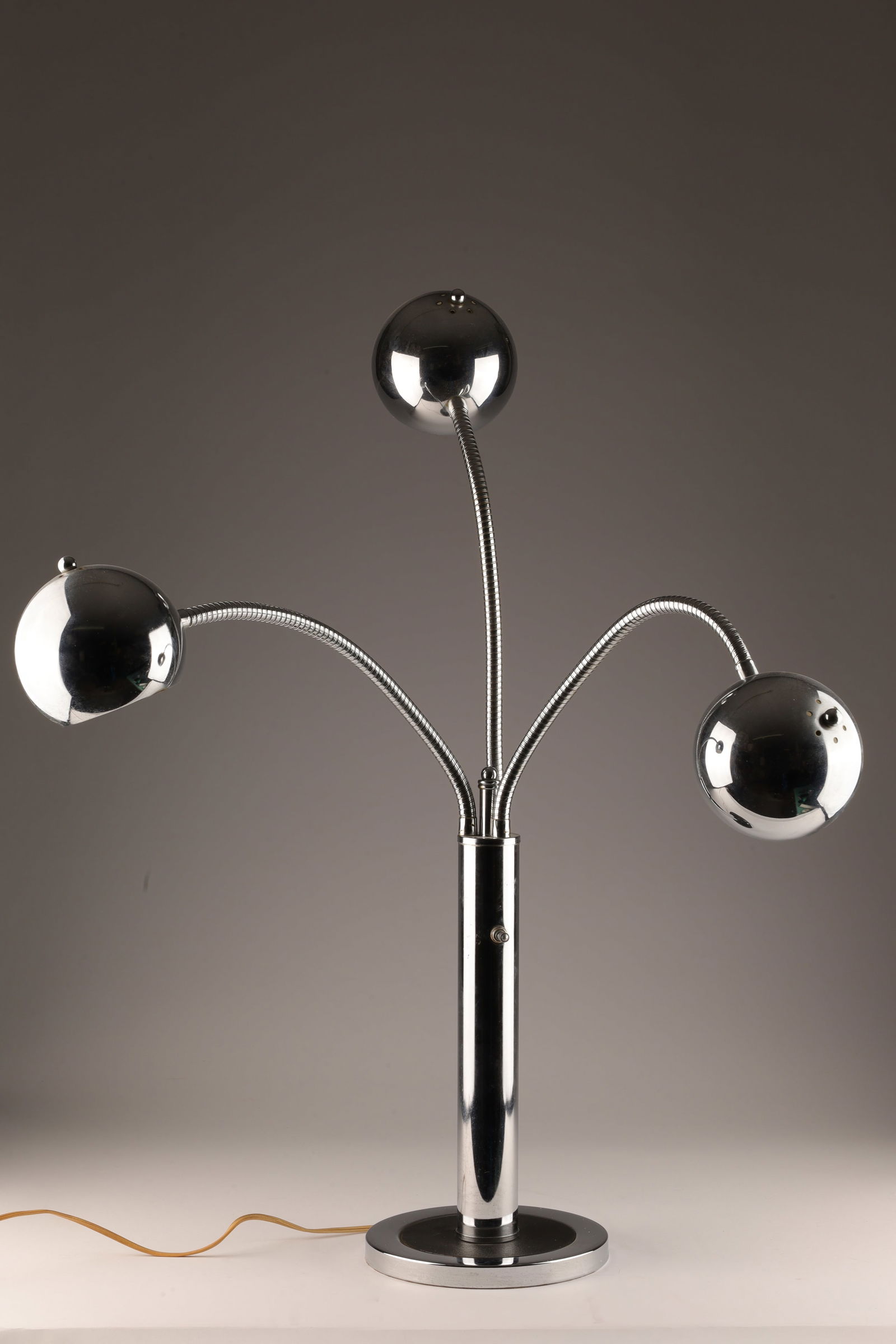 Modernist 3 Chrome Eyeball Table Lamp Reggiani (1 of 5)