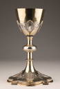 French Vermeil Sterling Chalice Decorated Saints