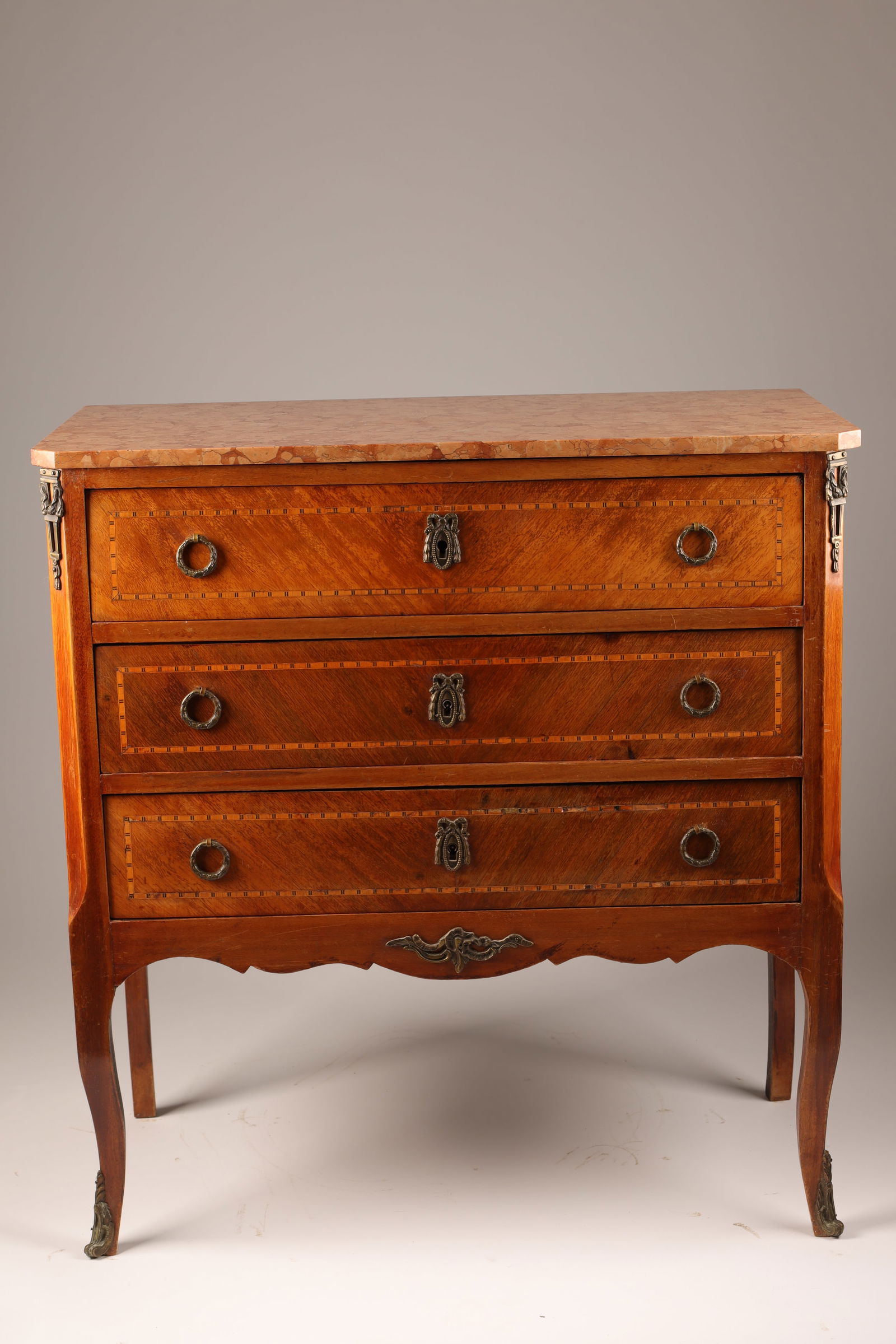 Louis XVI Style Mahogany Parquetry Inlaid Commode (1 of 8)