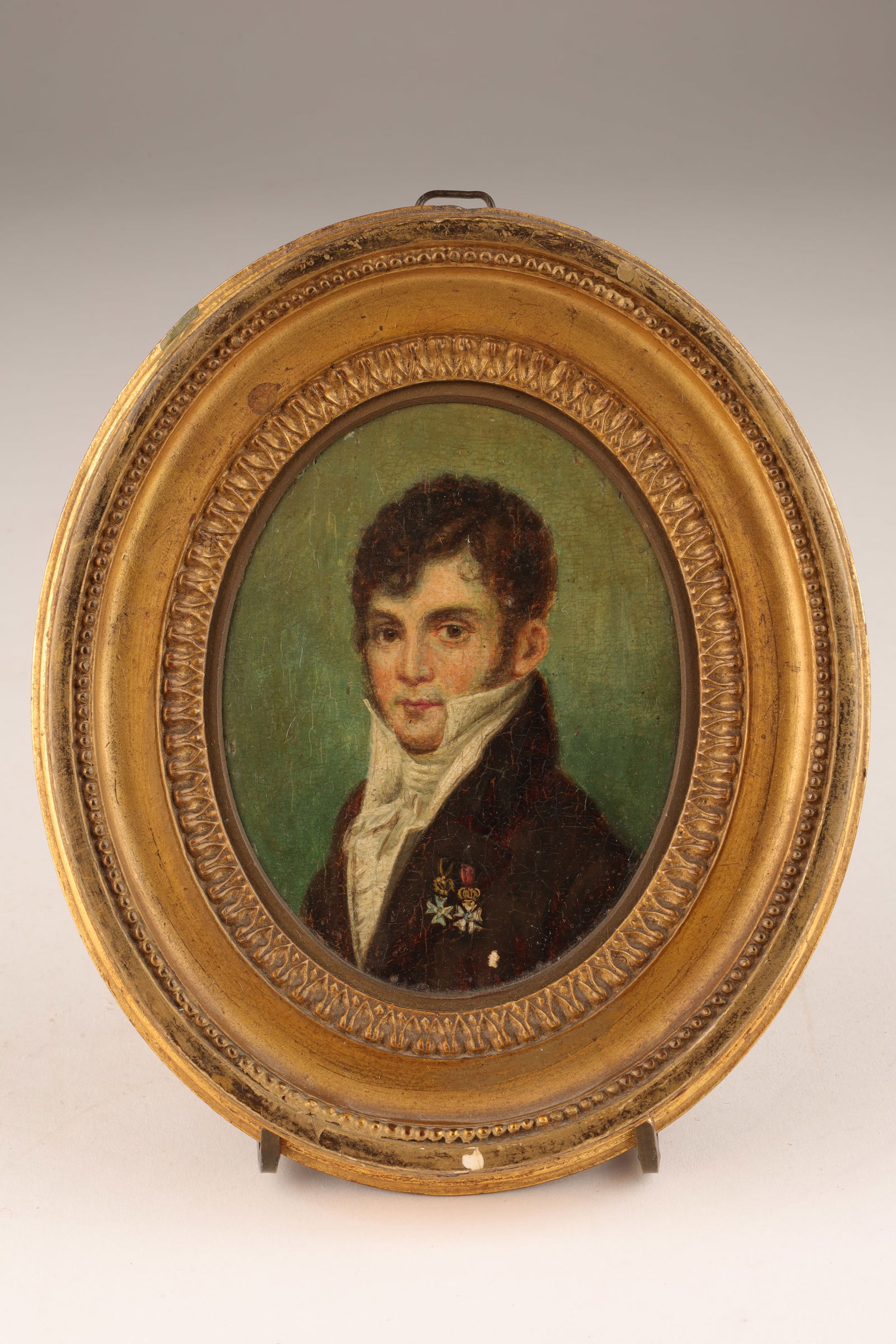 Regency Miniature Oil Painting Prussian Nobleman (1 of 7)