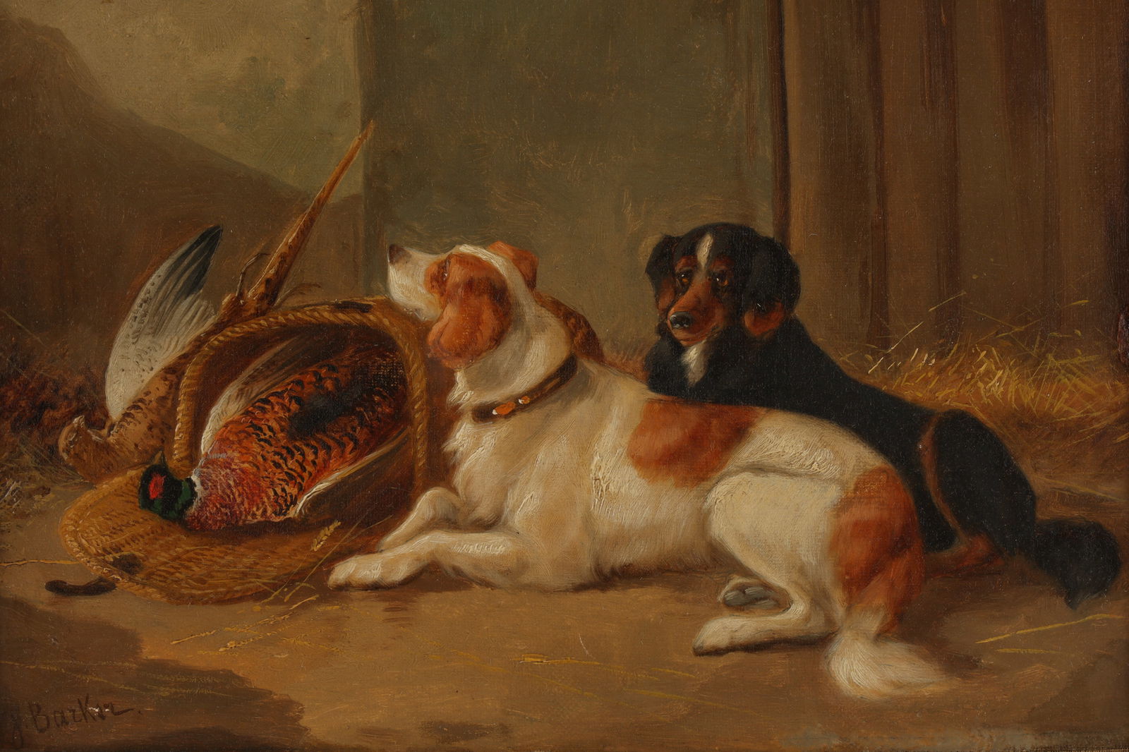 Joseph Barker English After Hunt Dogs Painting (1 of 8)