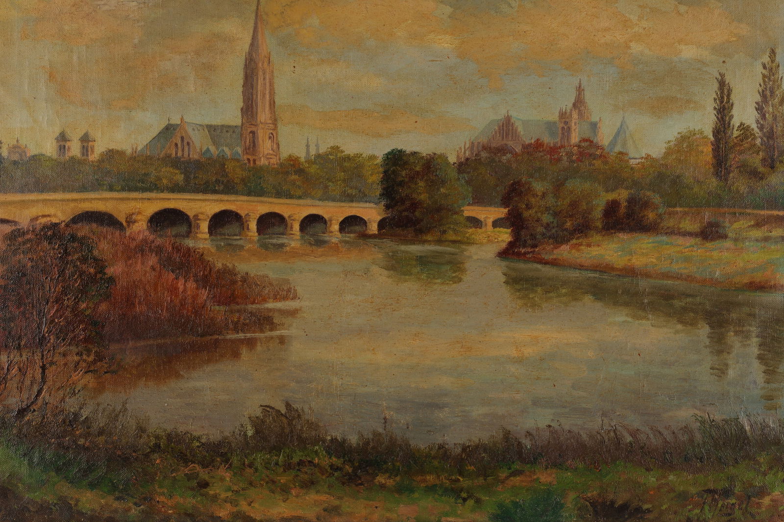 Francois Heigel Painting River Landscape Bridge (1 of 6)