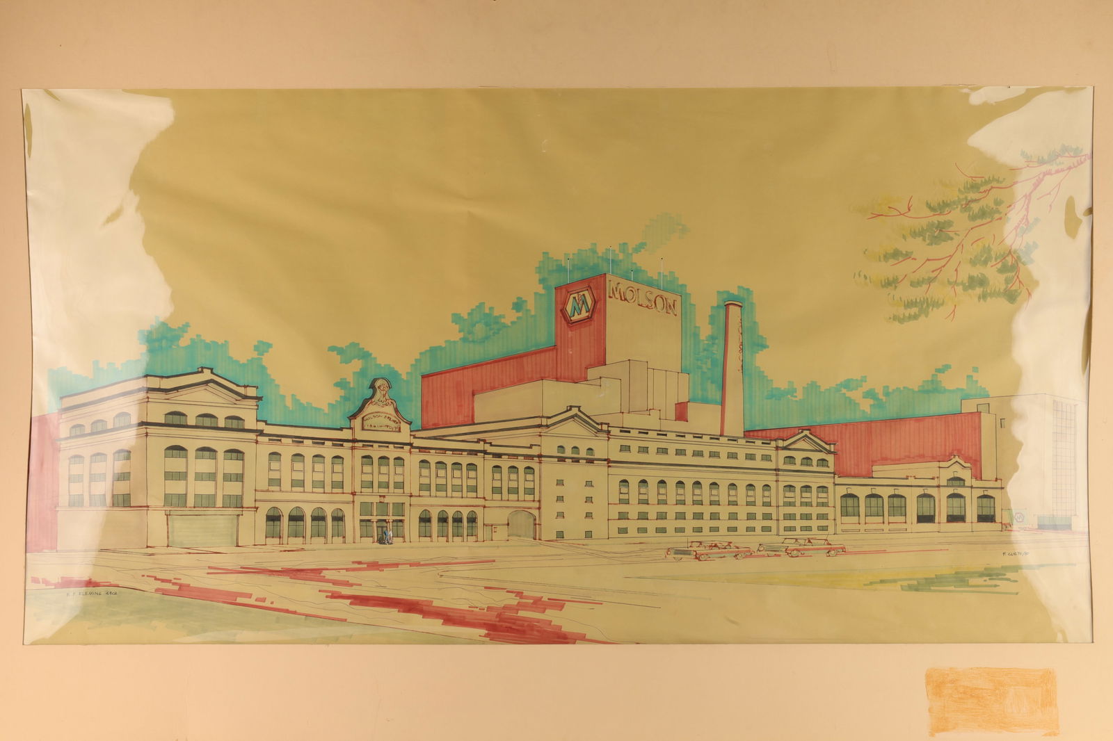 Montreal Molson Brewery Architect Drawing Fleming (1 of 6)