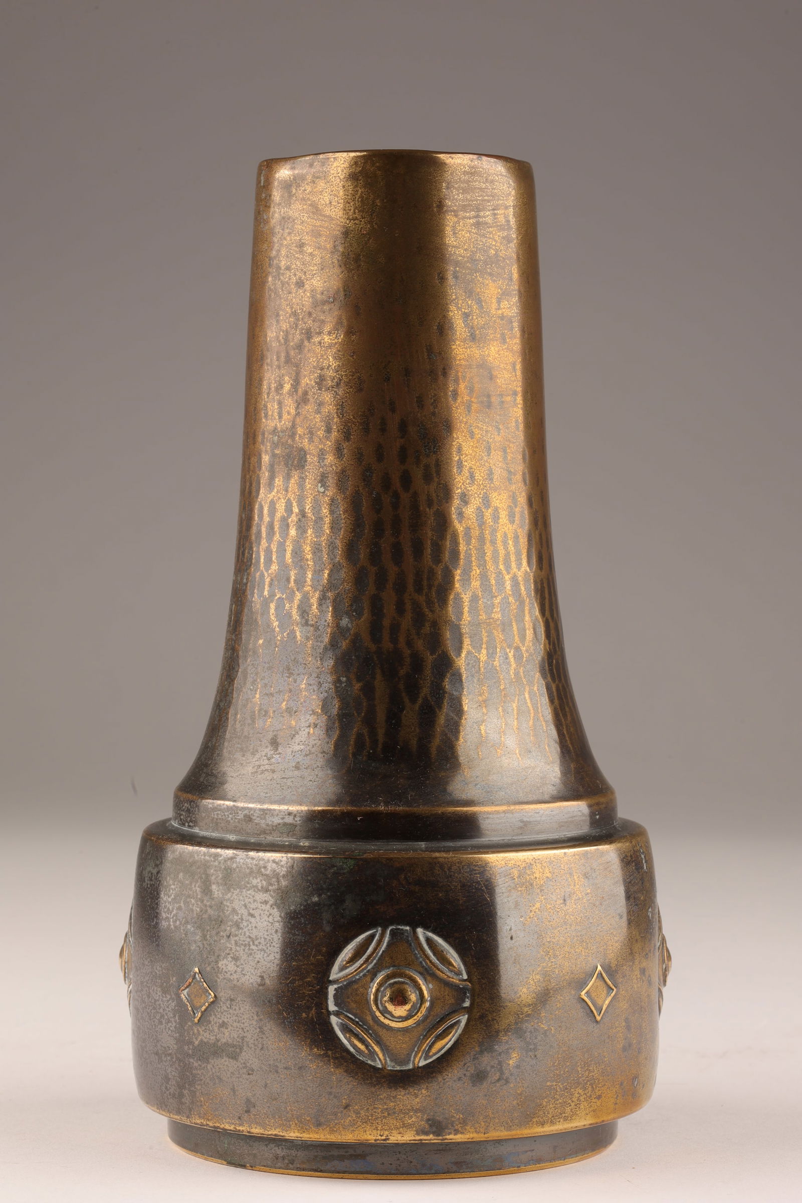 Antique German WMF Secessionist Hammered Bronze Vase (1 of 6)