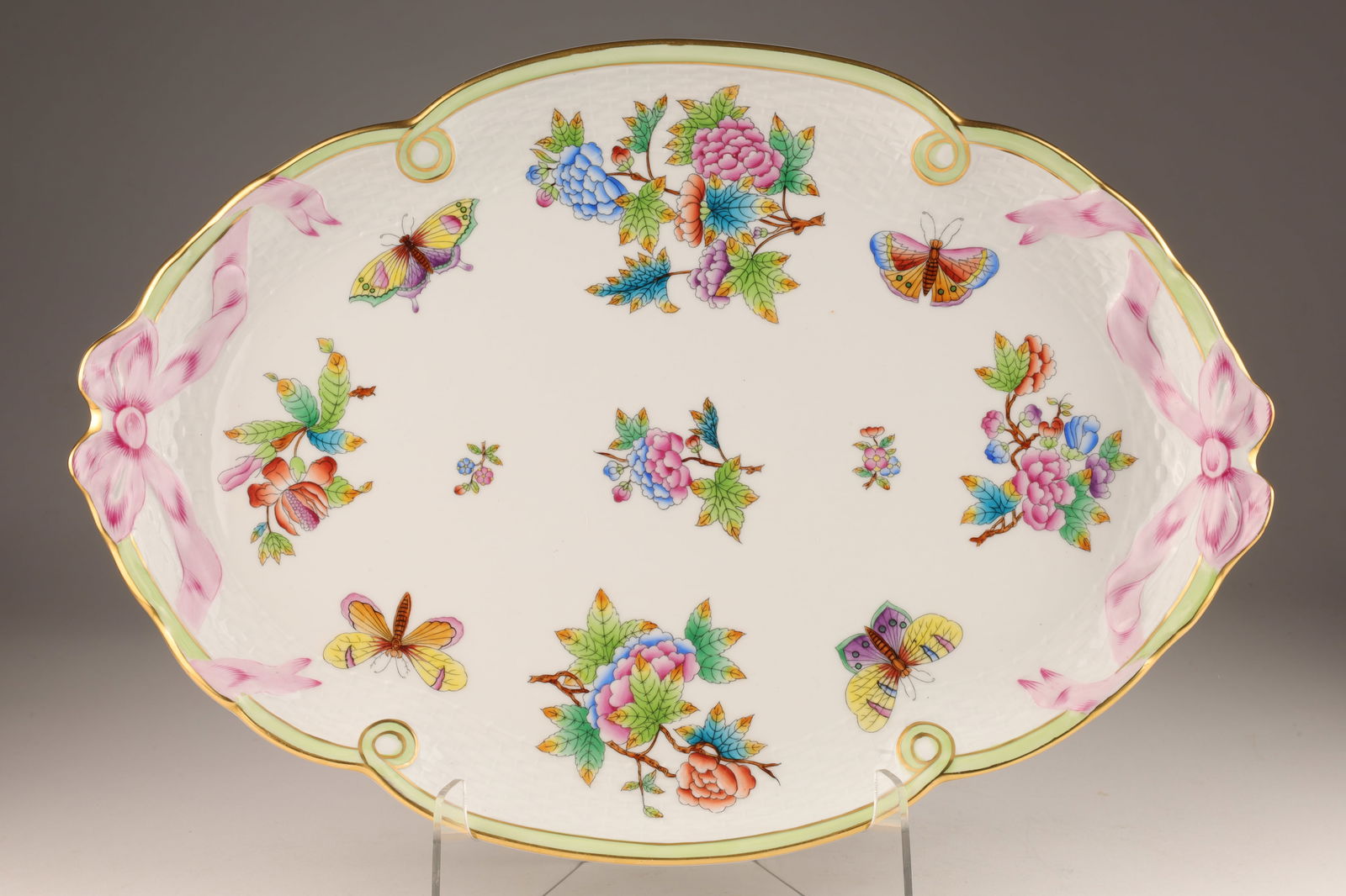 Herend Hungary Queen Victoria Ribbon Serving Tray (1 of 5)