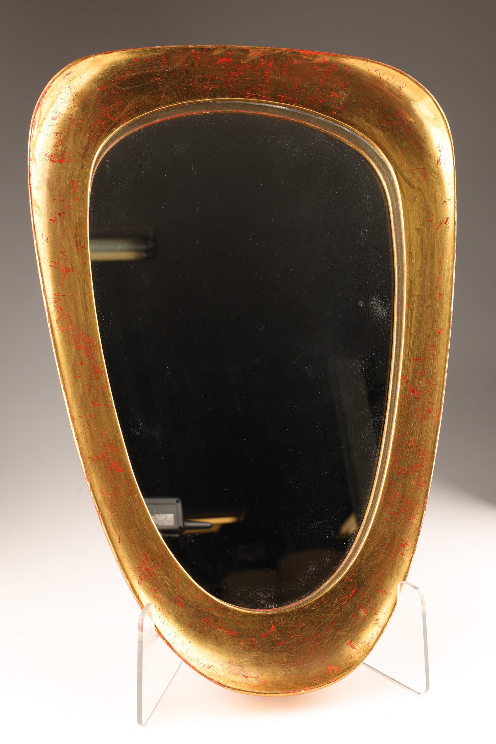 Vintage Belgium Mid Century Gilt Ovoid Mirror (1 of 6)
