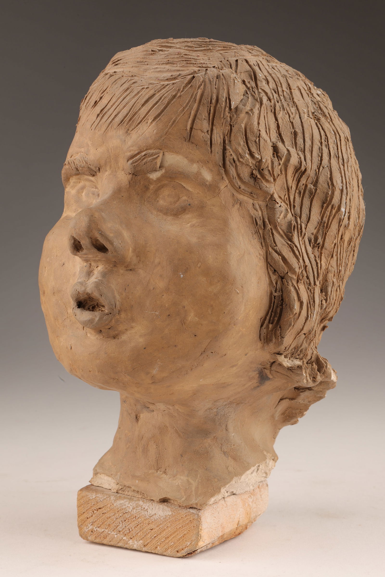 Mid Century Terracotta Bust of a Child (1 of 6)