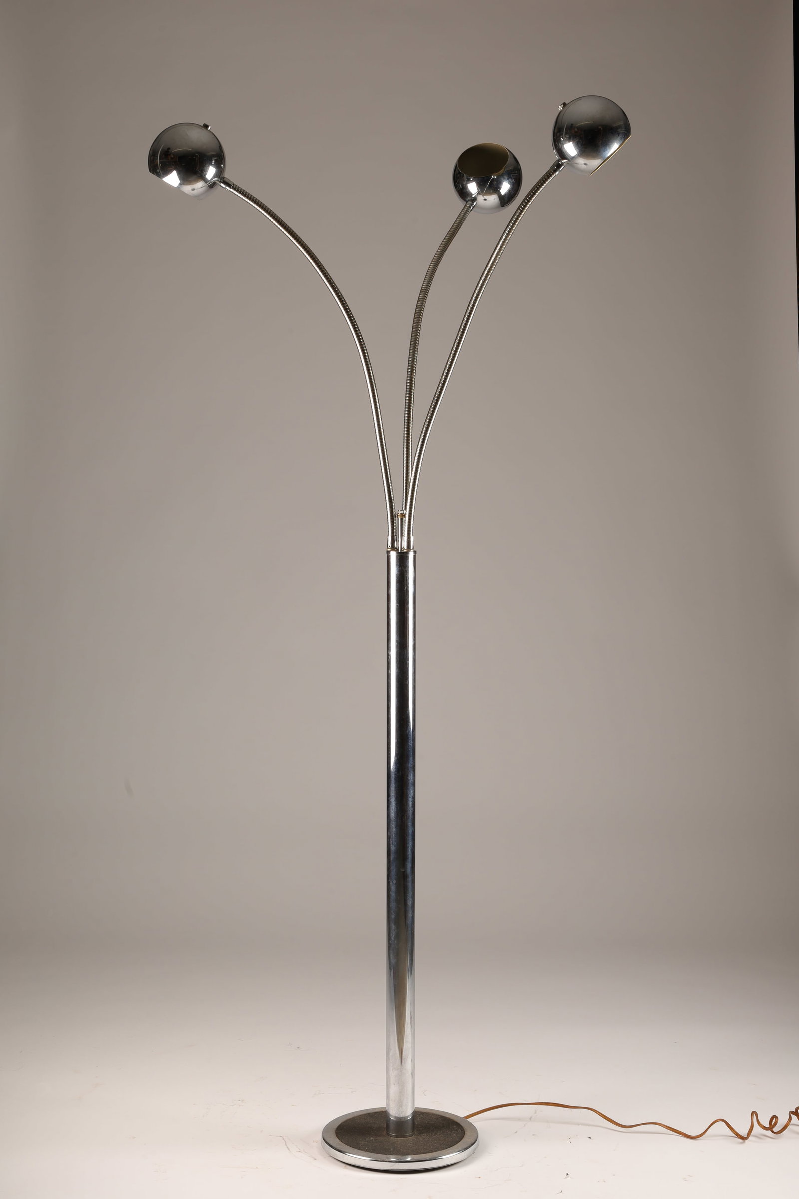 Modernist 3 Chrome Eyeball Floor Lamp Reggiani (1 of 4)