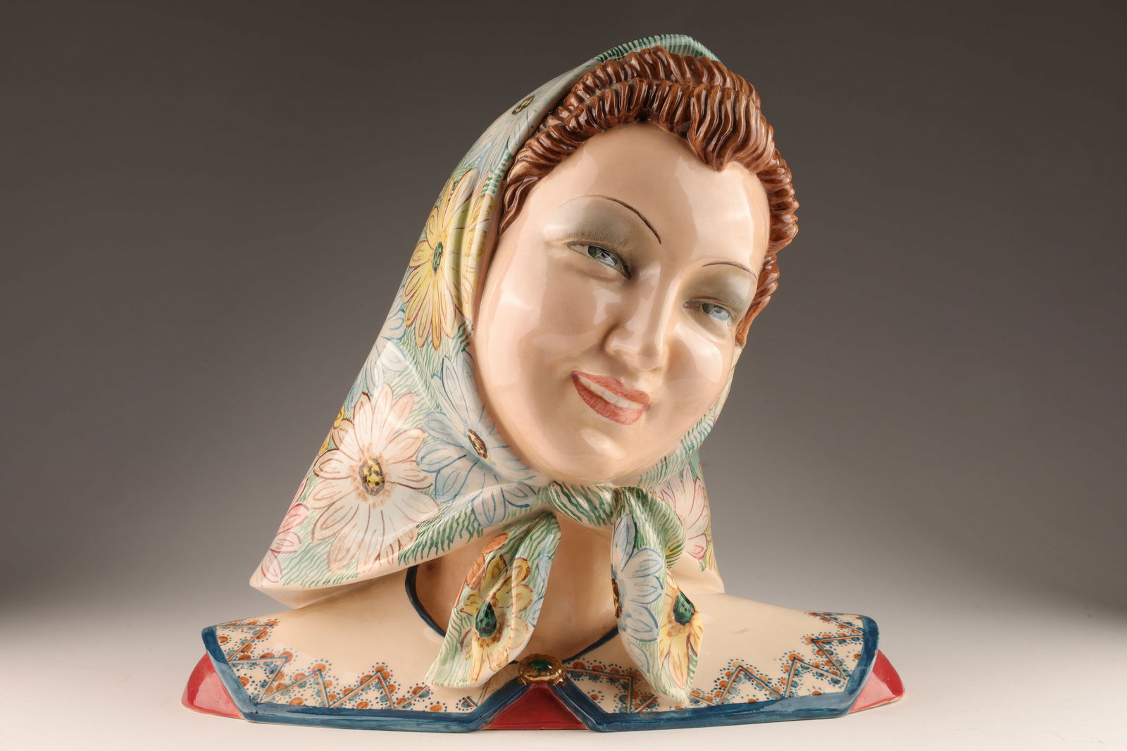 Eugenio Pittarino Firenze Italy Woman Bust Statue (1 of 7)