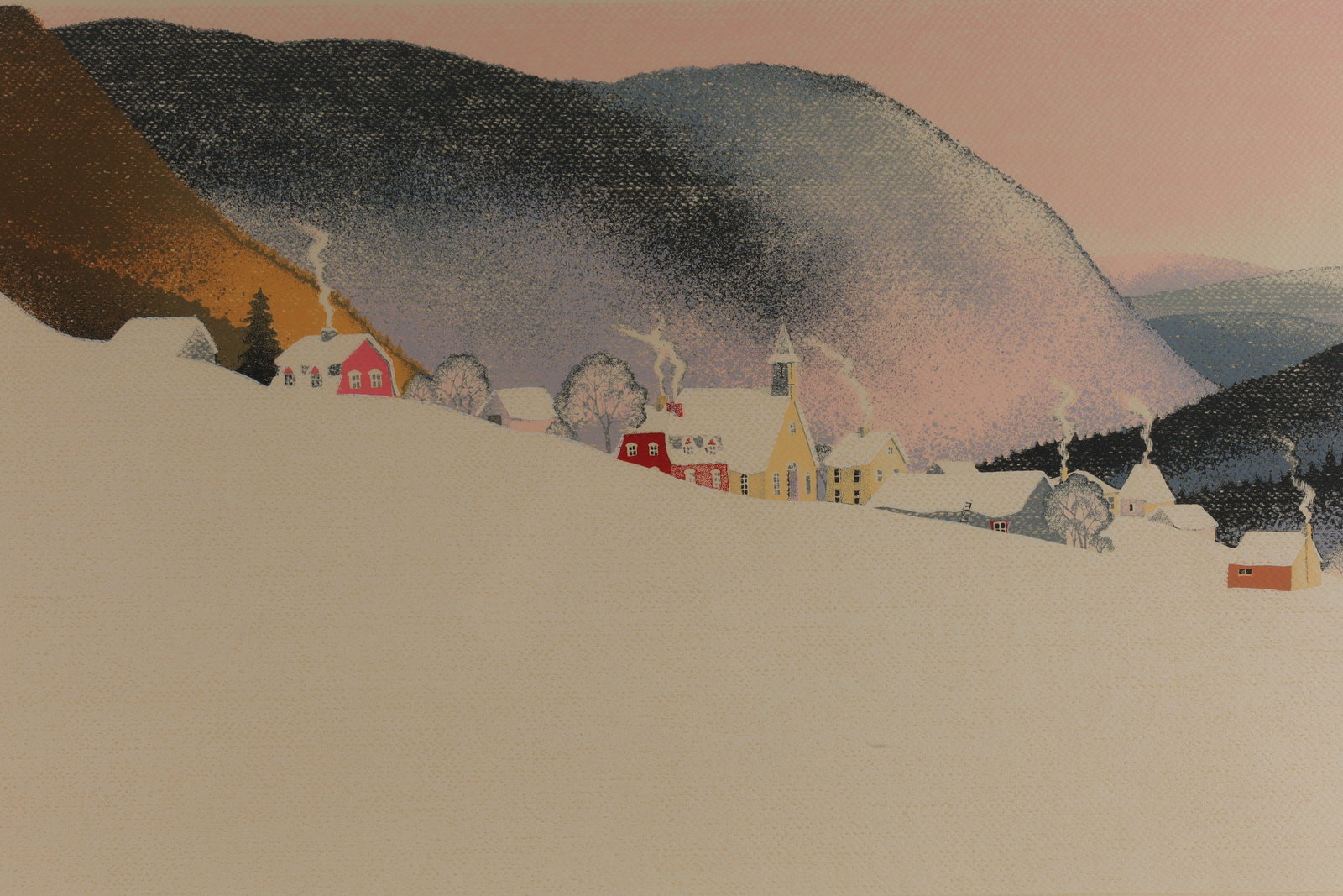 Jean Lemieu 87 Winter Landscape Lithograph (1 of 8)