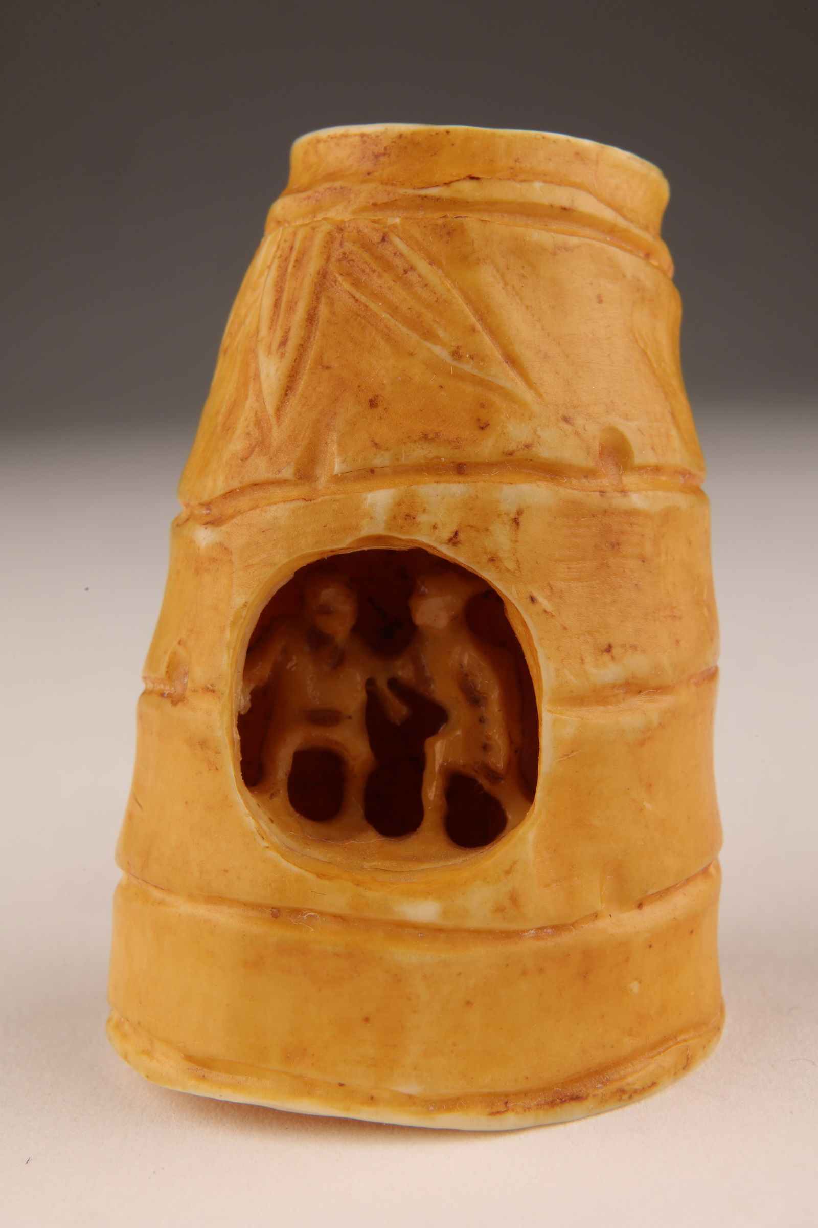 Japanese Signed Netsuke Miniature Figures / Bamboo (1 of 8)