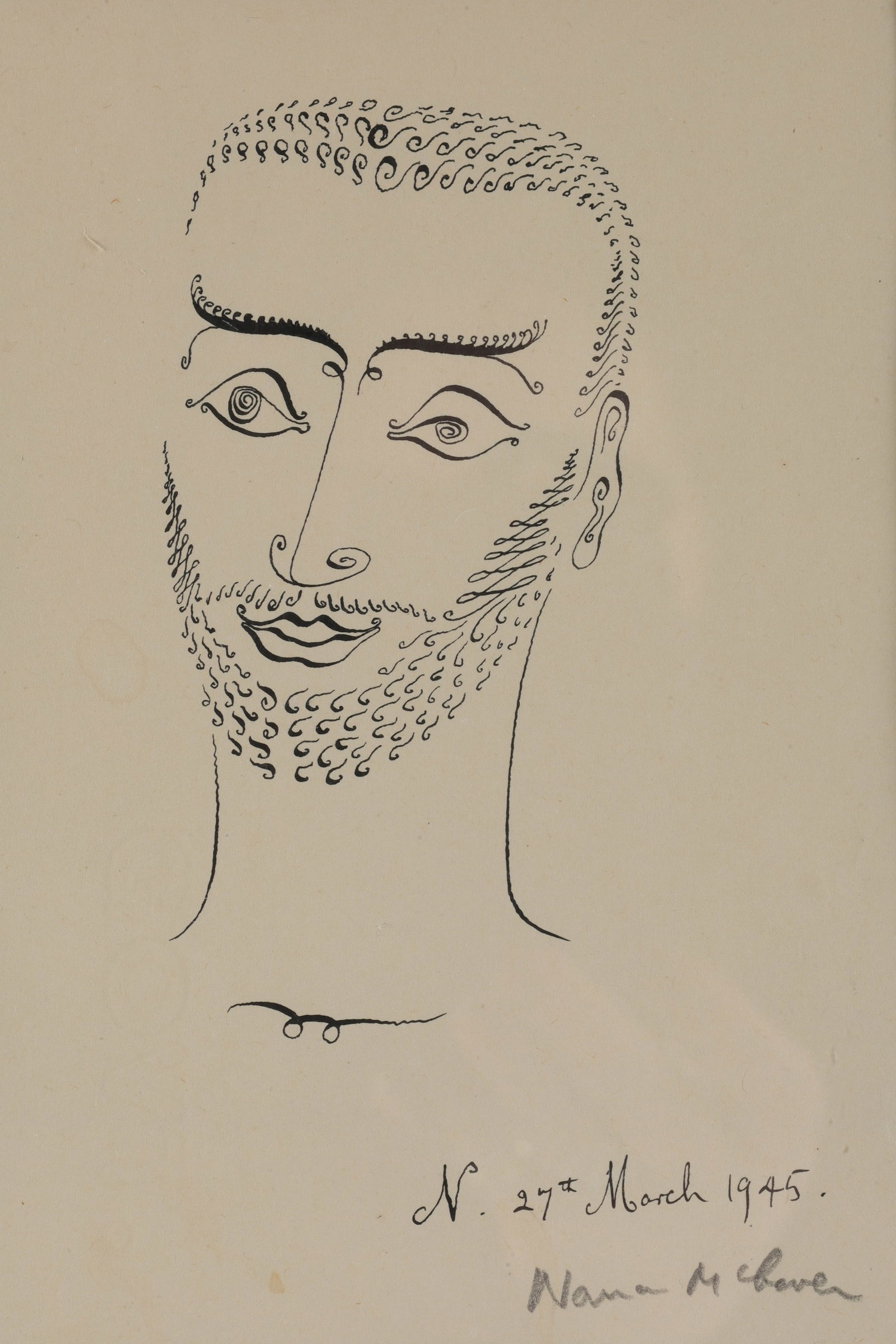 Norman McLaren 1945 Abstract Portrait Sketch (1 of 5)