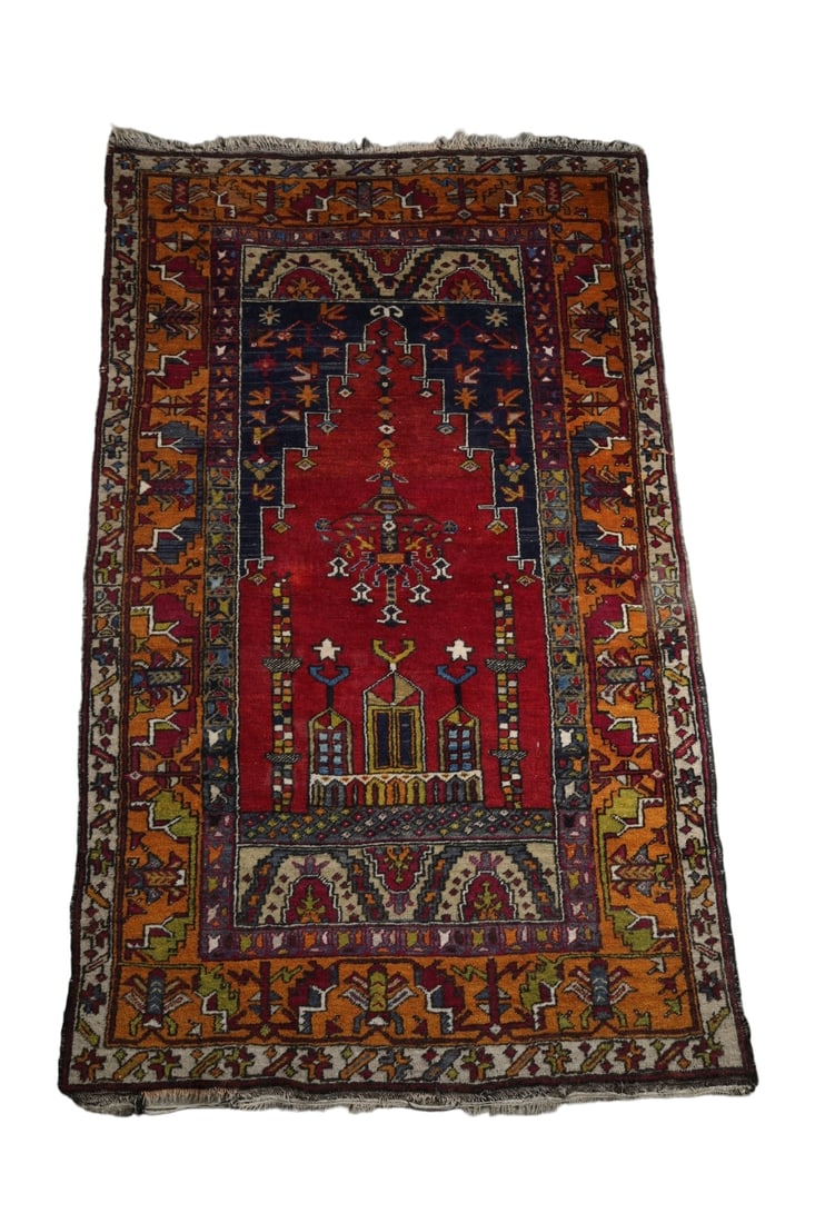 Turkish Kayseri Tribal Wool Rug Carpet (1 of 5)