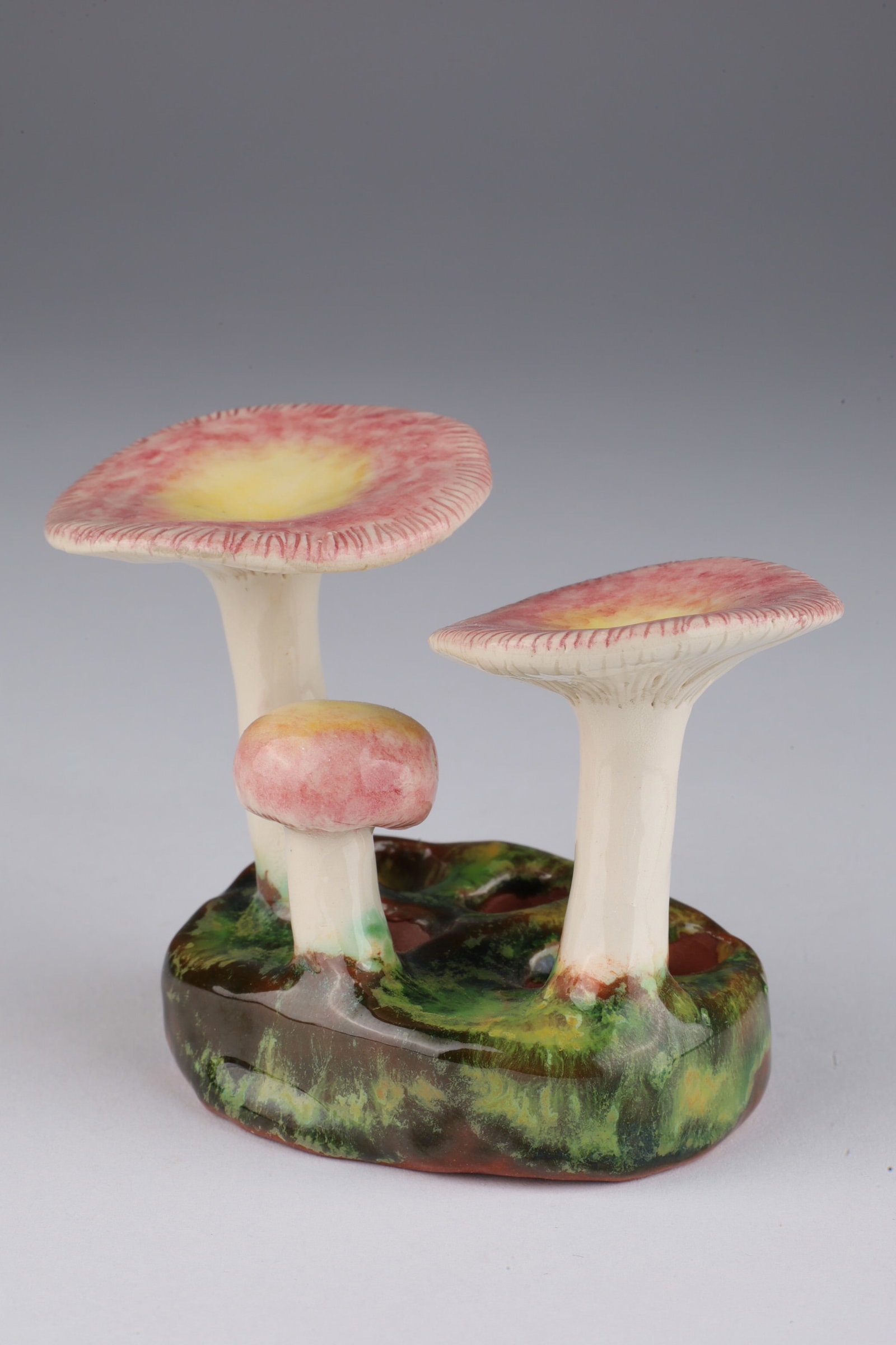 Signed Lorenzen Lantz NS Russula Mariae Mushroom: Signed Lorenzen Lantz Nova Scotia Russula Mariae Mushroom. 2.5 inches H x 3.25 W.