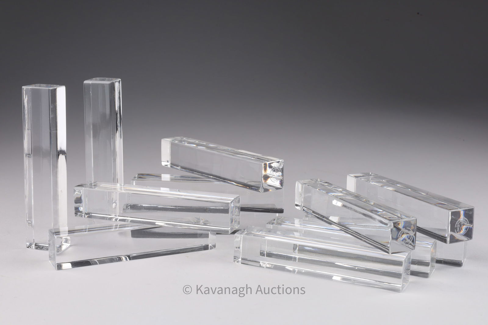Baccarat Modernist Crystal Knife Rests Set 12 (1 of 6)