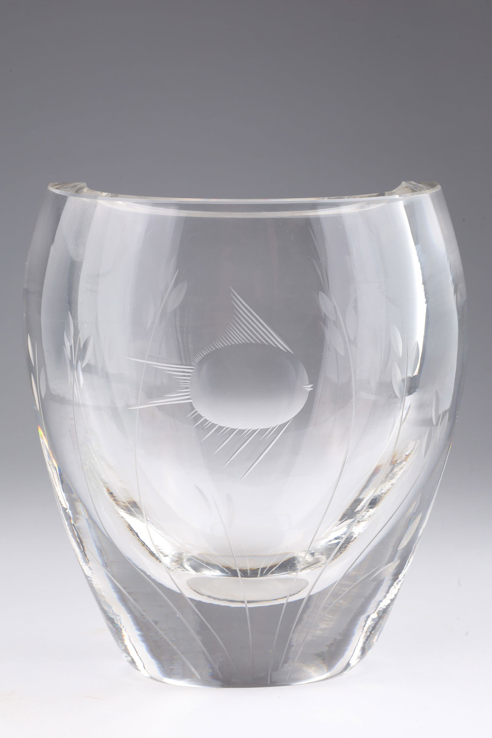 MCM Whitefriars Geoffrey Baxter Engraved Fish Vase (1 of 5)