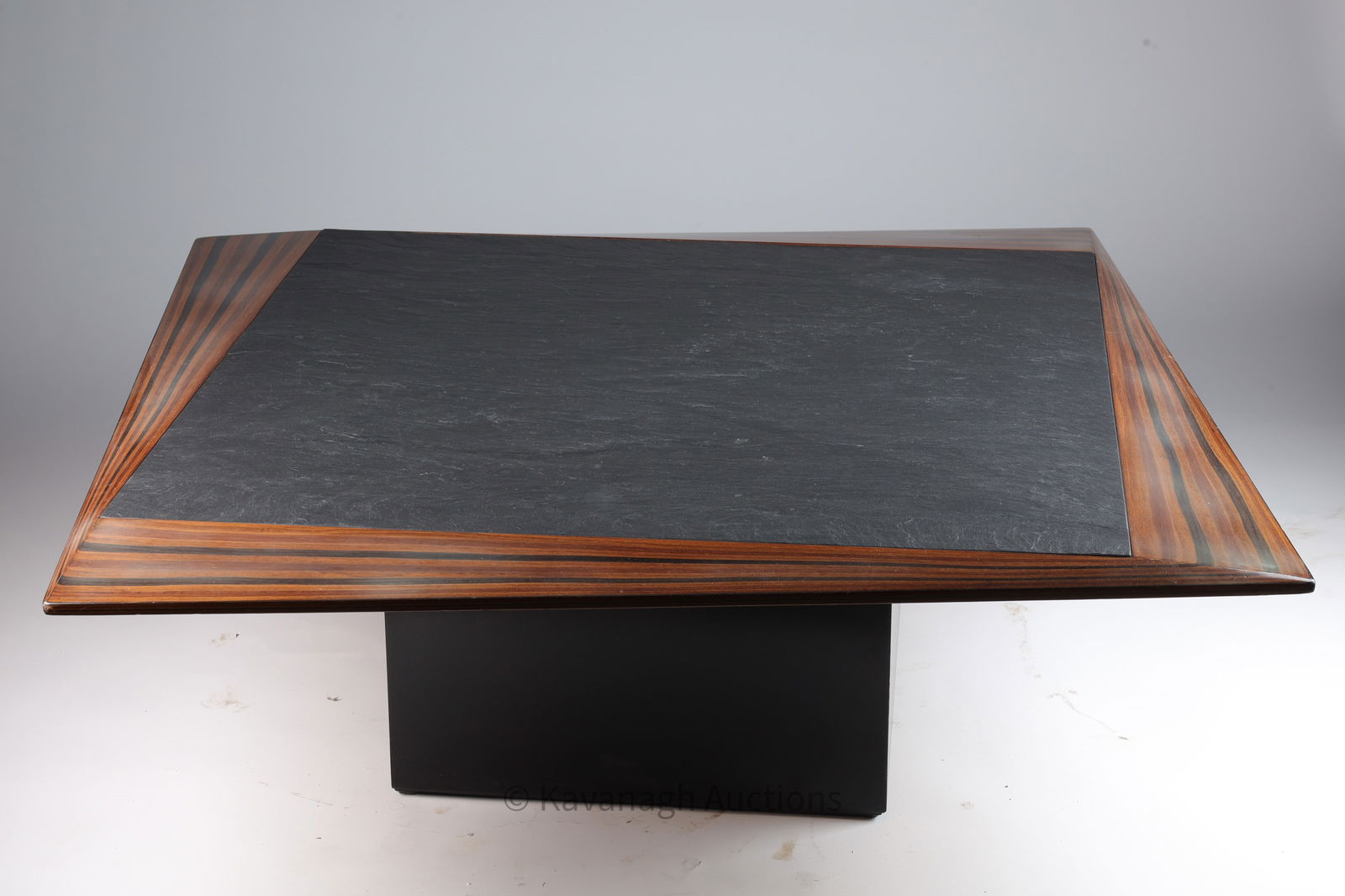 Vittorio Dassi MCM Mixed Wood Slate Top Low Table (1 of 7)