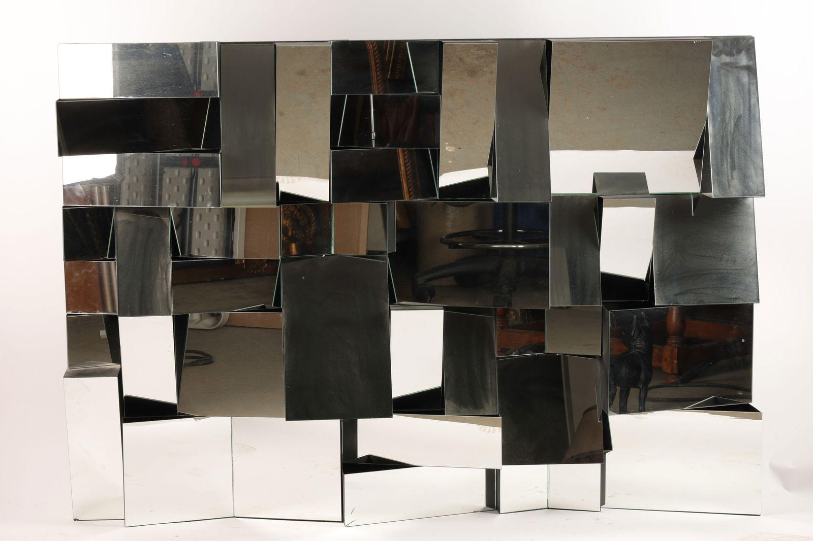 Neal Small Brutalist Slopes Faceted Mirror (1 of 7)