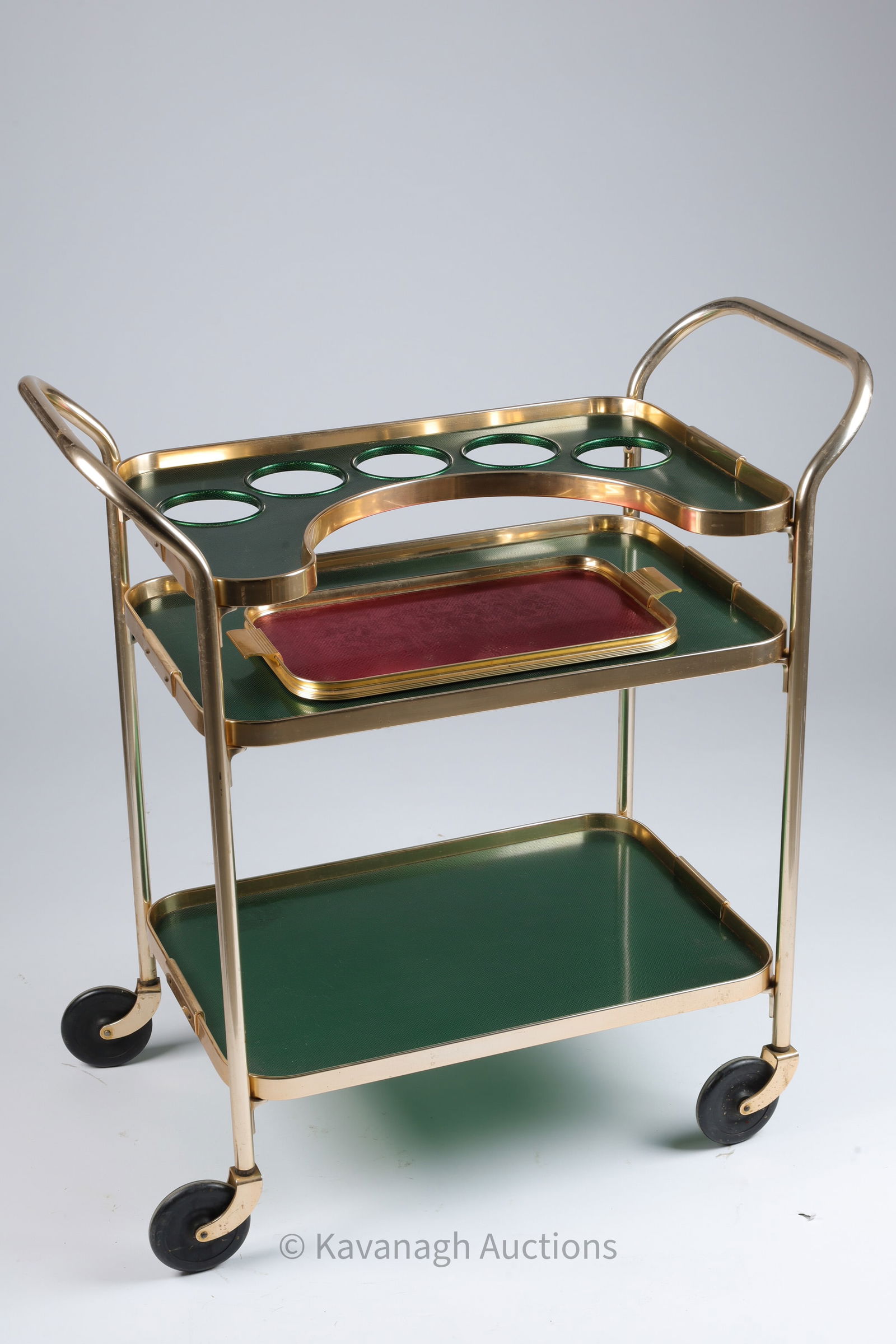 Mid Century Kaymet 3 Tier Drinks Trolley Bar Cart (1 of 10)