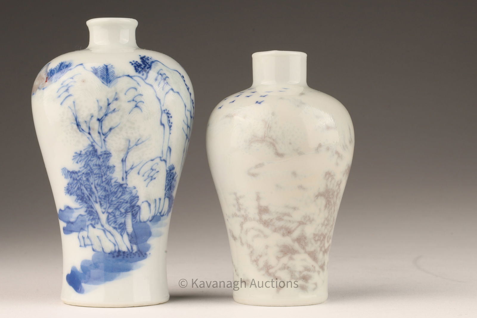 Antique Chinese Blue and Red Snuff Bottles (1 of 10)