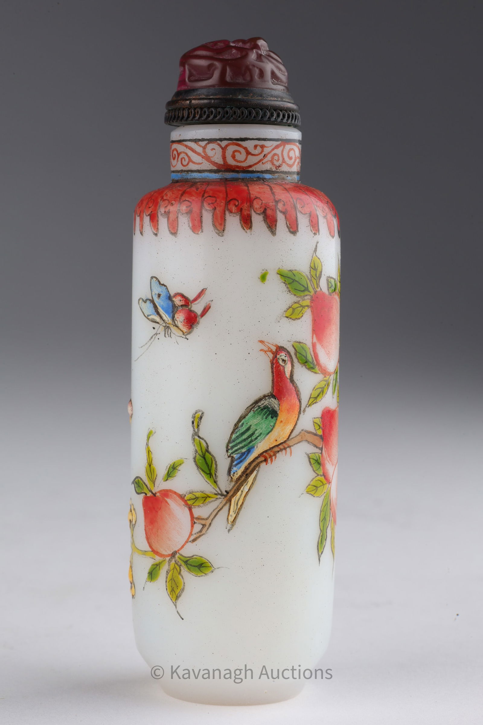 Antique Chinese Milk Glass Snuff Bottle Qianlong (1 of 12)