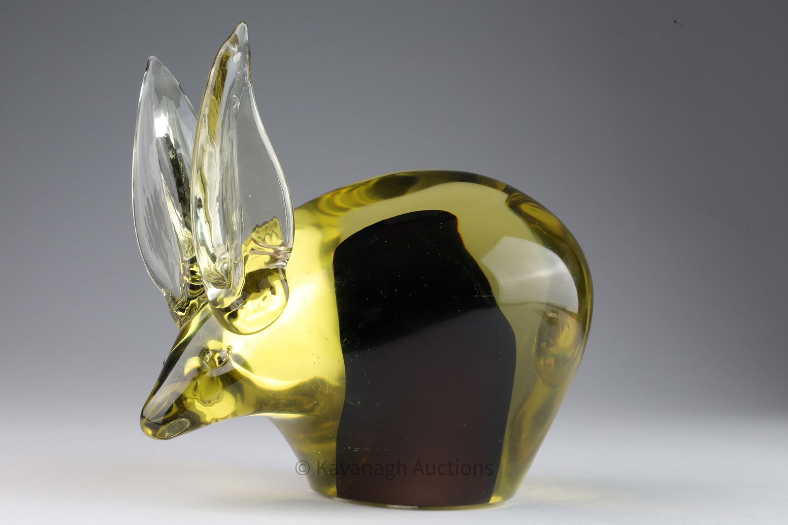Rare Antonio Da Ros Murano Blown Glass Rabbit: Rare Antonio Da Ros Murano Blown Glass Rabbit, unsigned. 5.5 inches H x 6 L x 4.5 W.