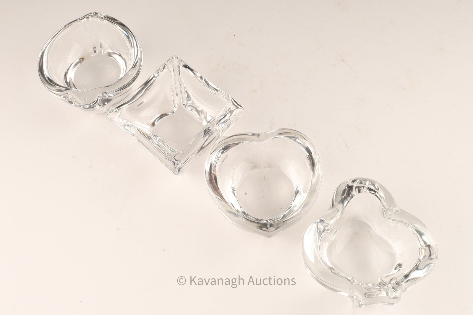 Daum France Heart Spade Club Diamond Salt Dips (1 of 5)