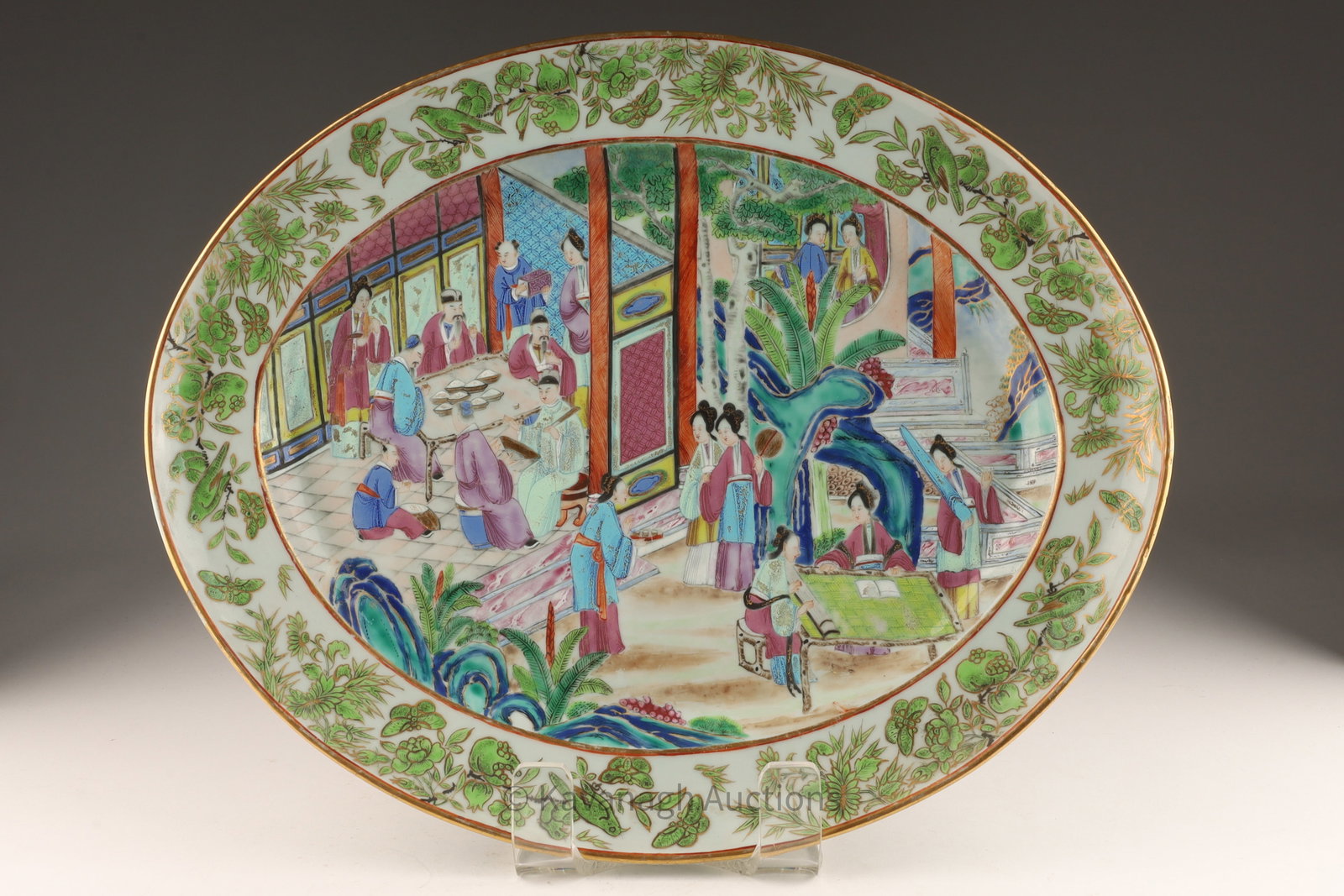 Large Antique Chinese Export Famille Rose Platter (1 of 8)